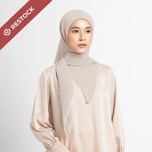 Image of Plain Tassel Brown Series - Hijab Ronce Segiempat Paris Jepang Premium