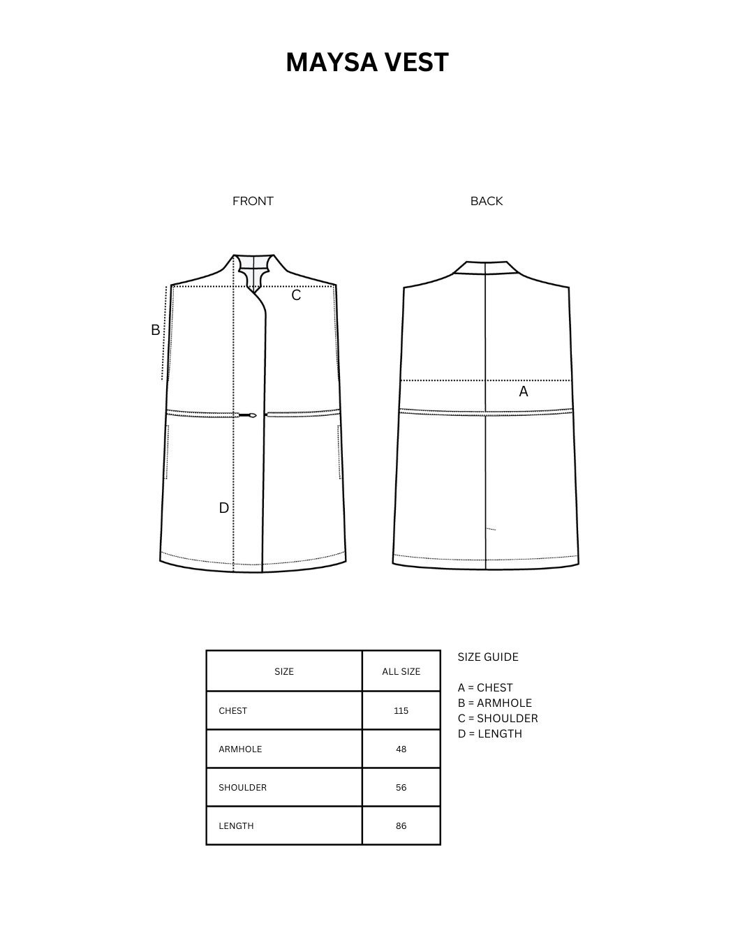 Maysa Vest - Suede Outer Premium