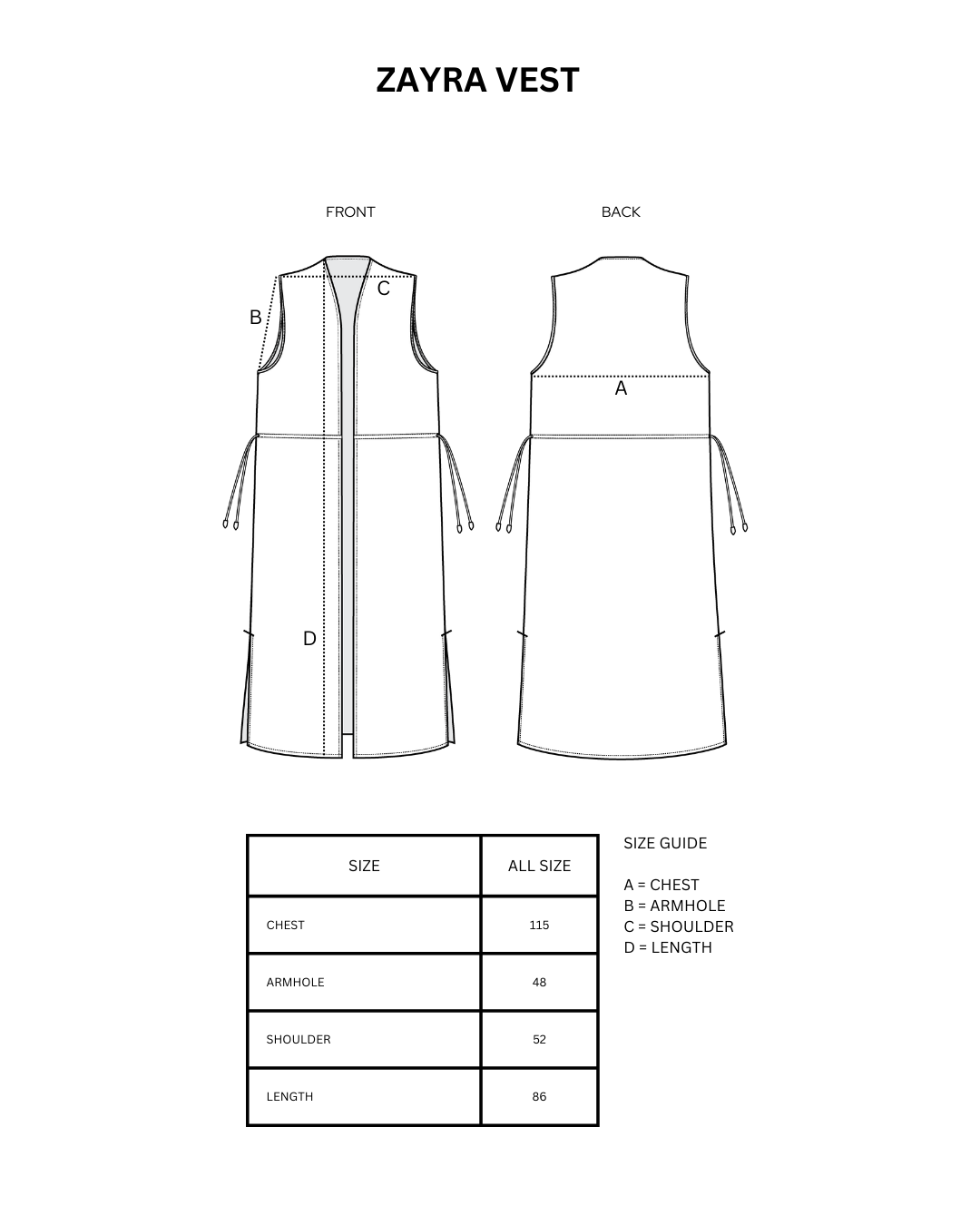 Zayra Vest - Lace Outer Premium