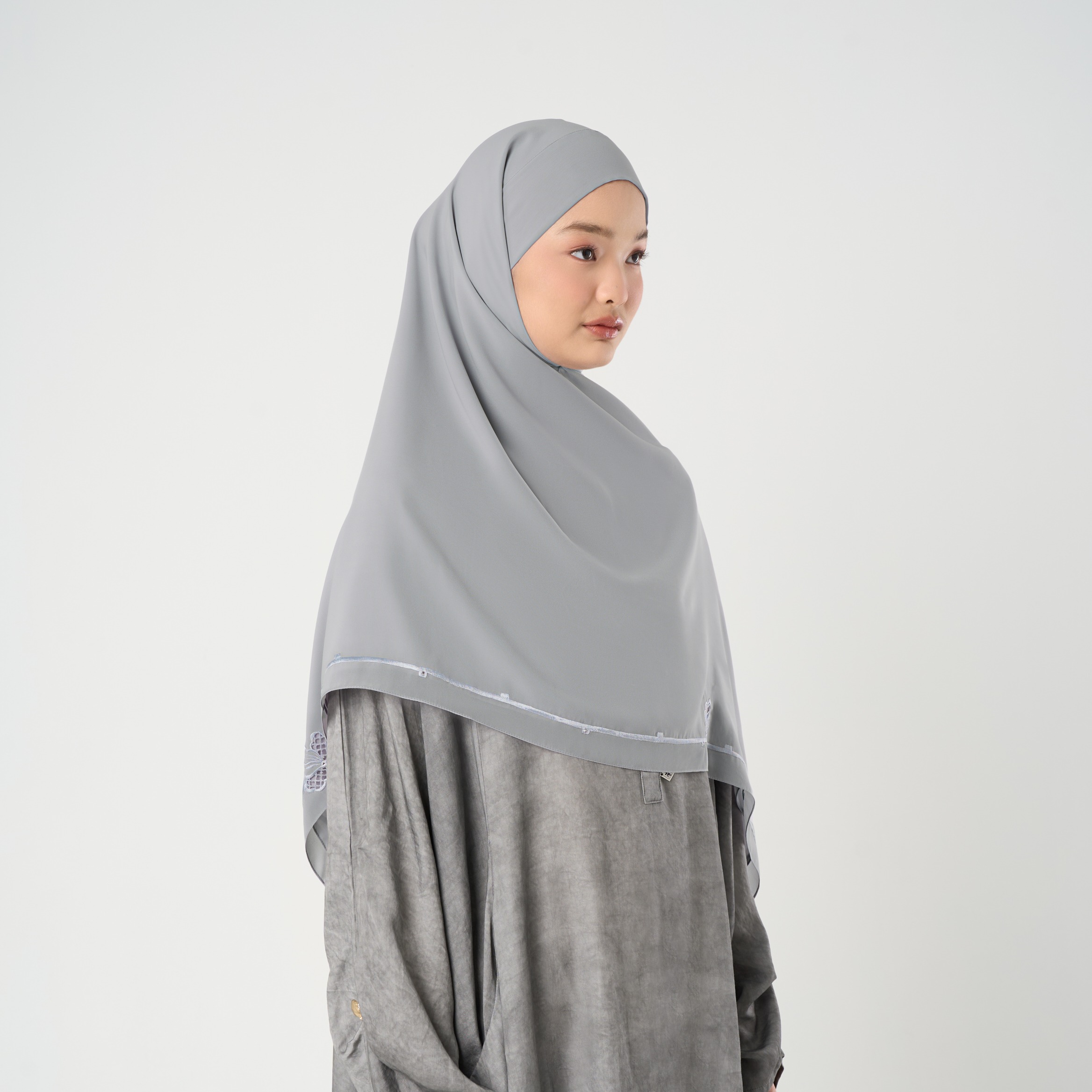 Afina Embroidery Instant - Khimar Bordir Premium