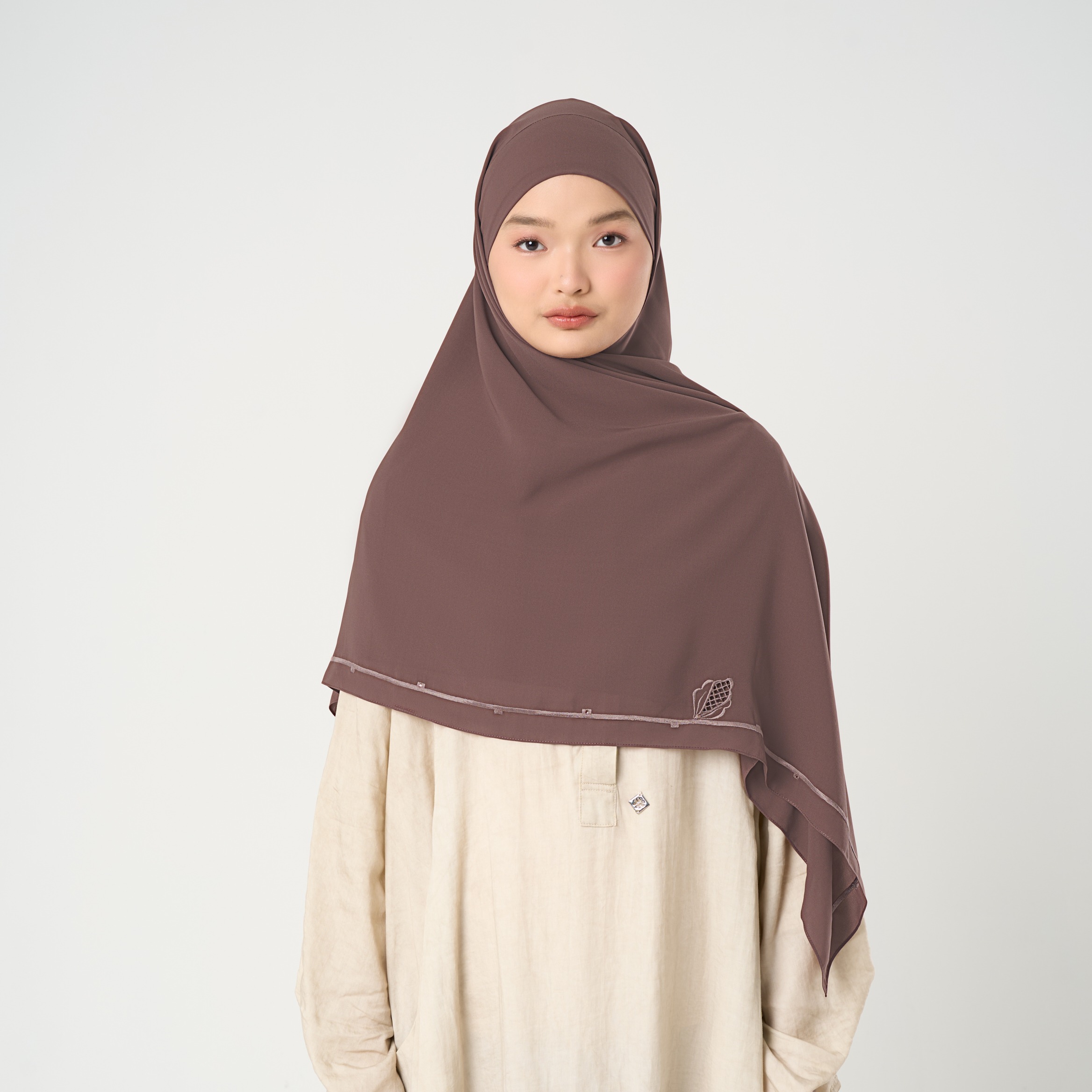 Afina Embroidery Instant - Khimar Bordir Premium