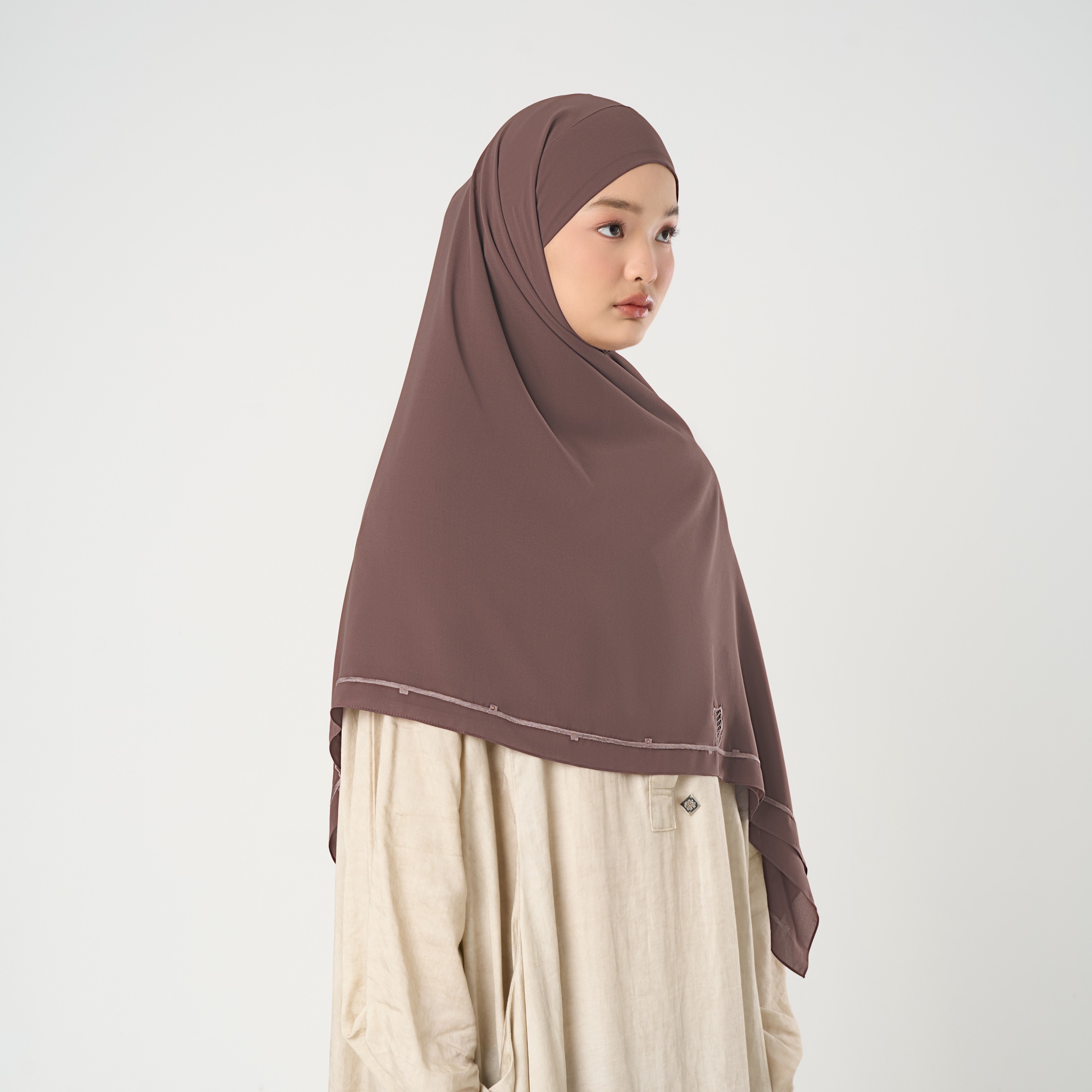 Afina Embroidery Instant - Khimar Bordir Premium