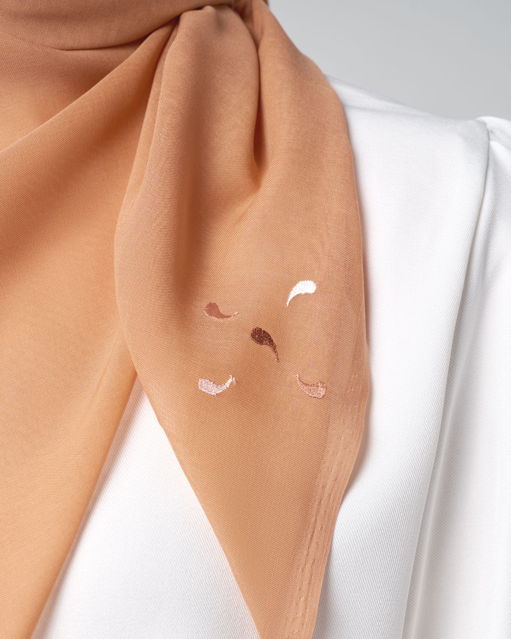 Aquira Embroidery - Hijab Segiempat Bordir Tetesan Air