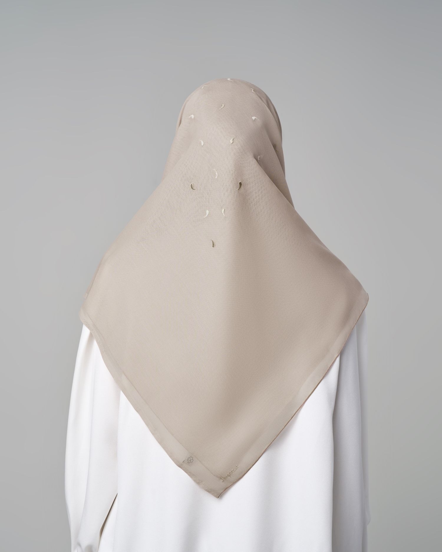 Aquira Embroidery - Hijab Segiempat Bordir Tetesan Air