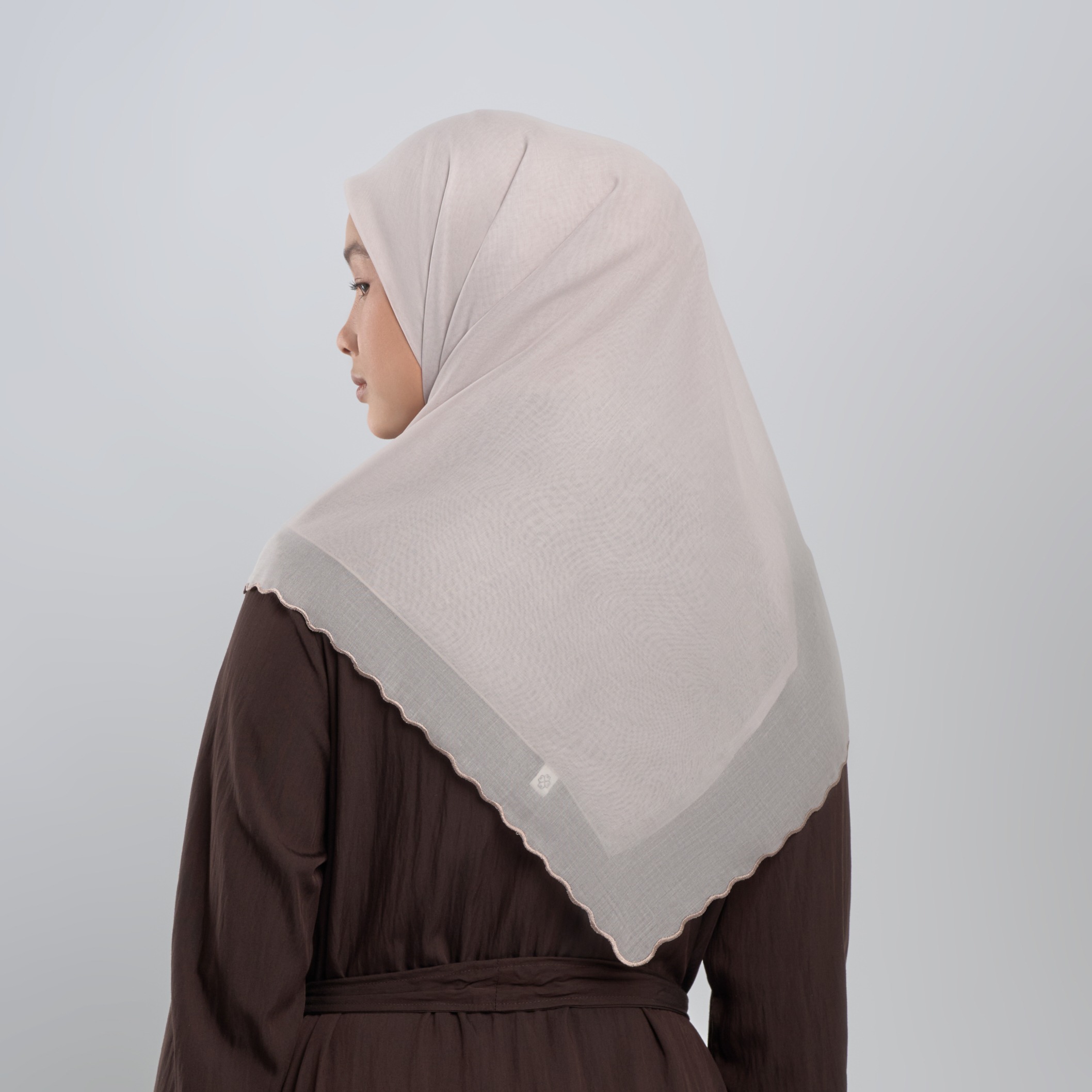 Aryn Embroidery - Hijab Segiempat Bordir Gelombang