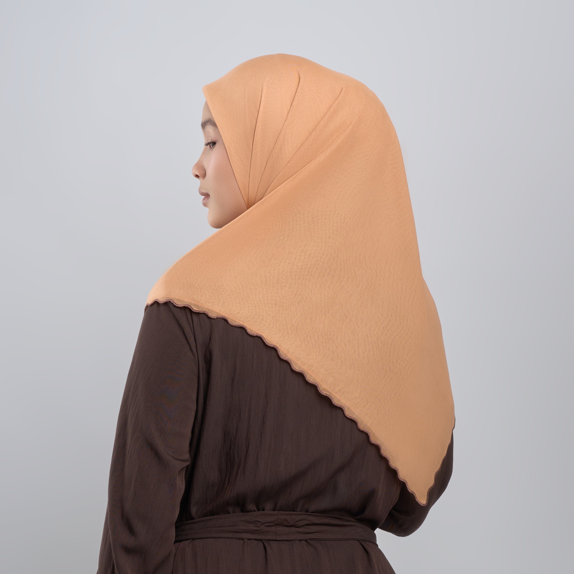 Aryn Embroidery - Hijab Segiempat Bordir Gelombang