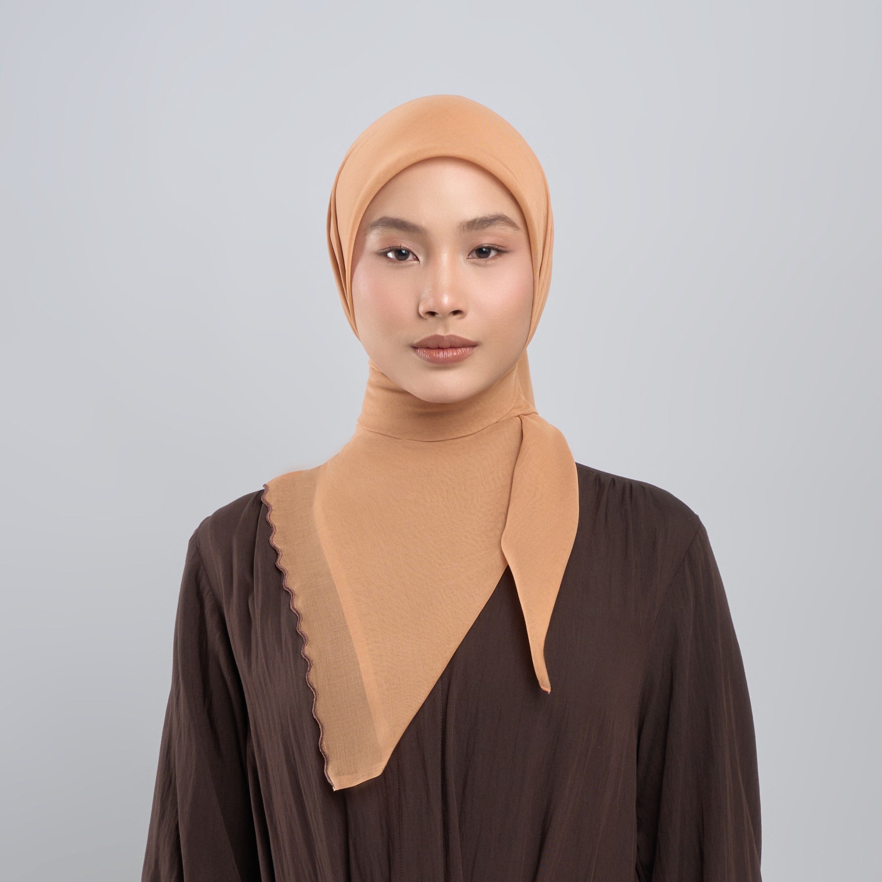 Aryn Embroidery - Hijab Segiempat Bordir Gelombang