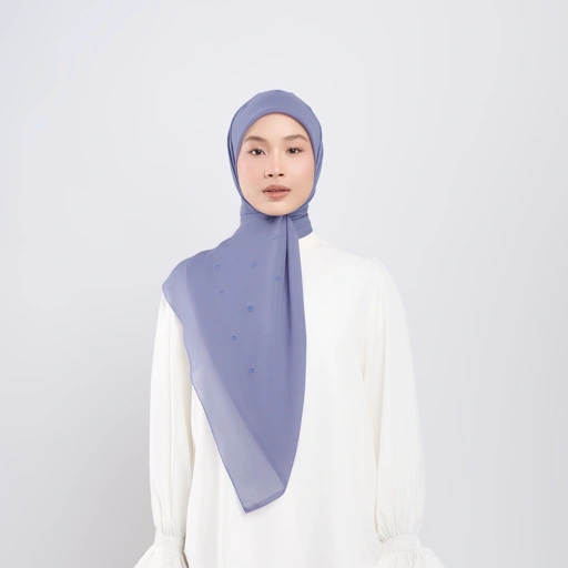 Image of Melati Embroidery - Hijab Segiempat Bordir Bunga Swarovski