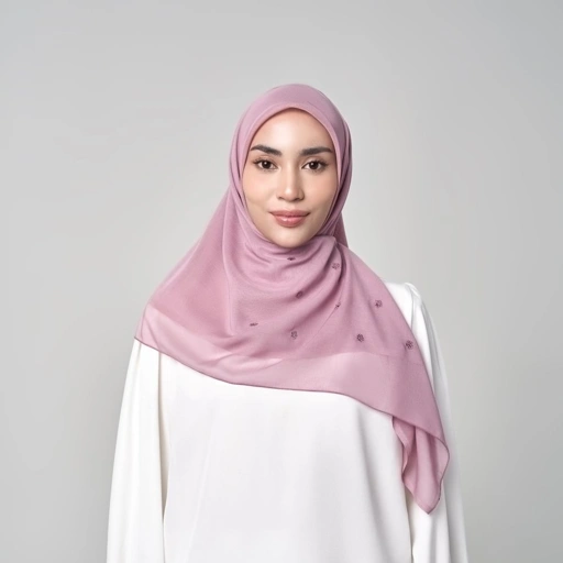 Image of Melati Embroidery - Hijab Segiempat Bordir Bunga Swarovski