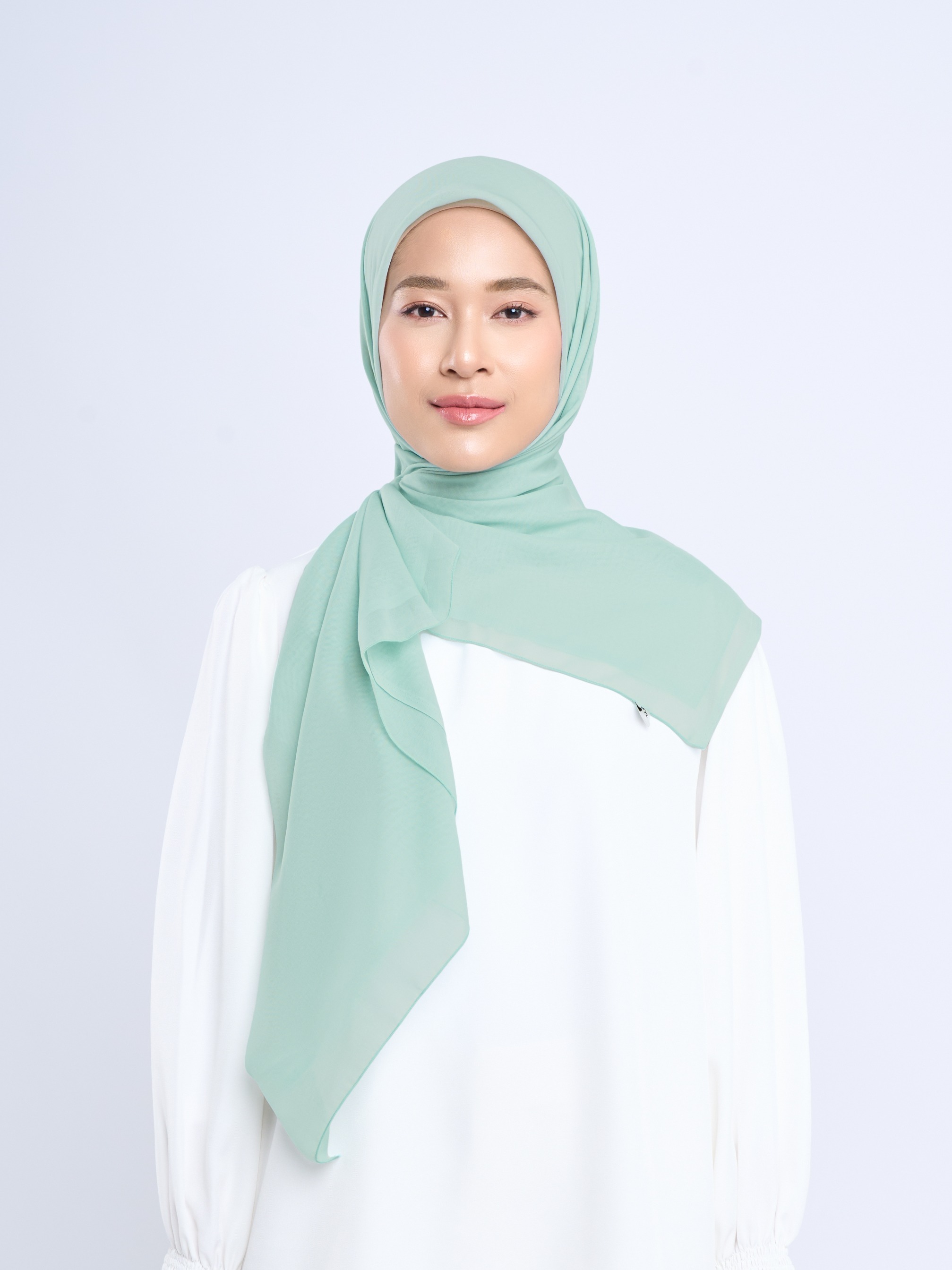 Plain Paris - Hijab Segiempat Paris Jepang Premium Blue & Green Series