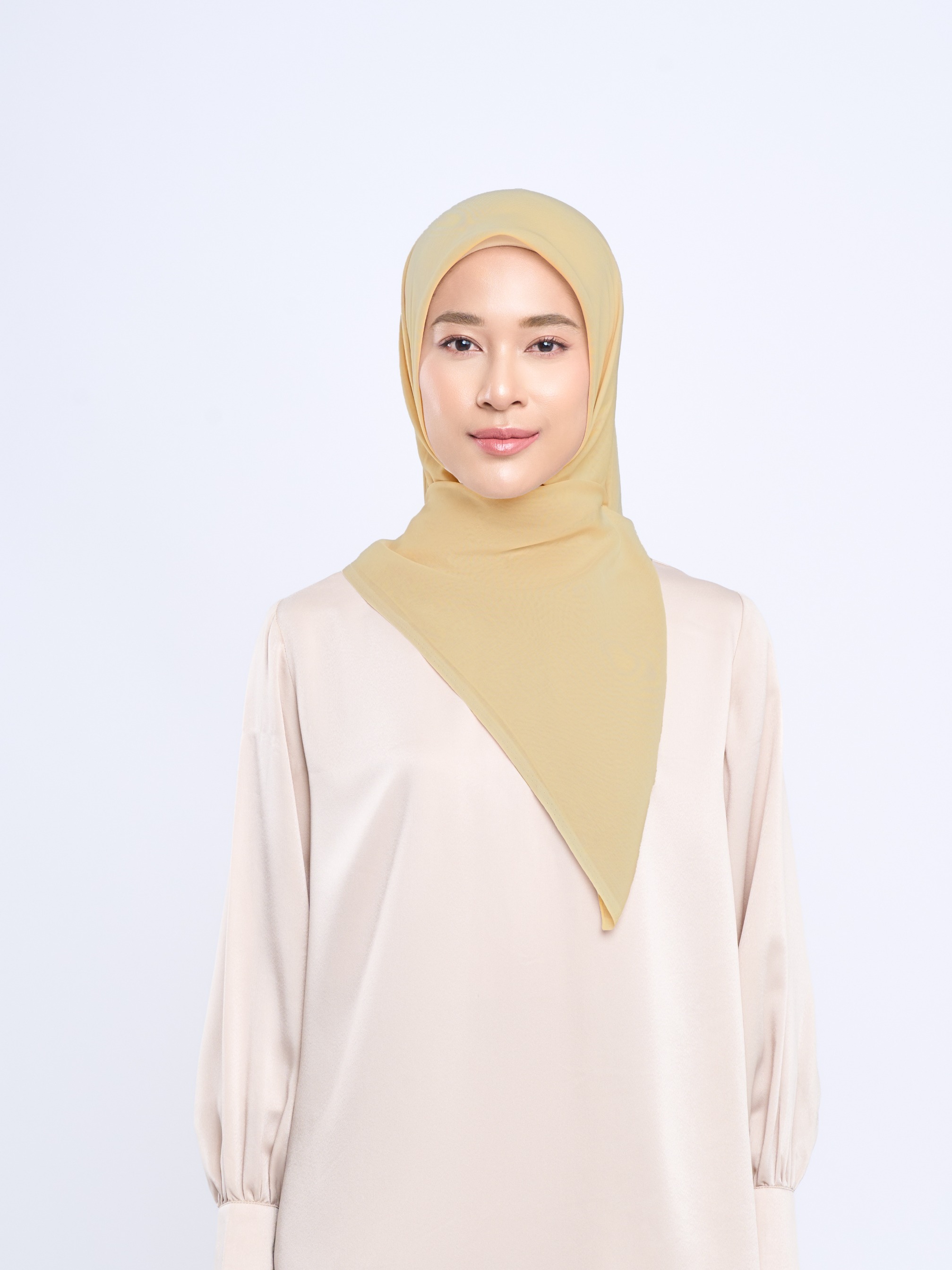 Plain Paris Yellow & Orange Series - Hijab Segiempat Paris Jepang Premium