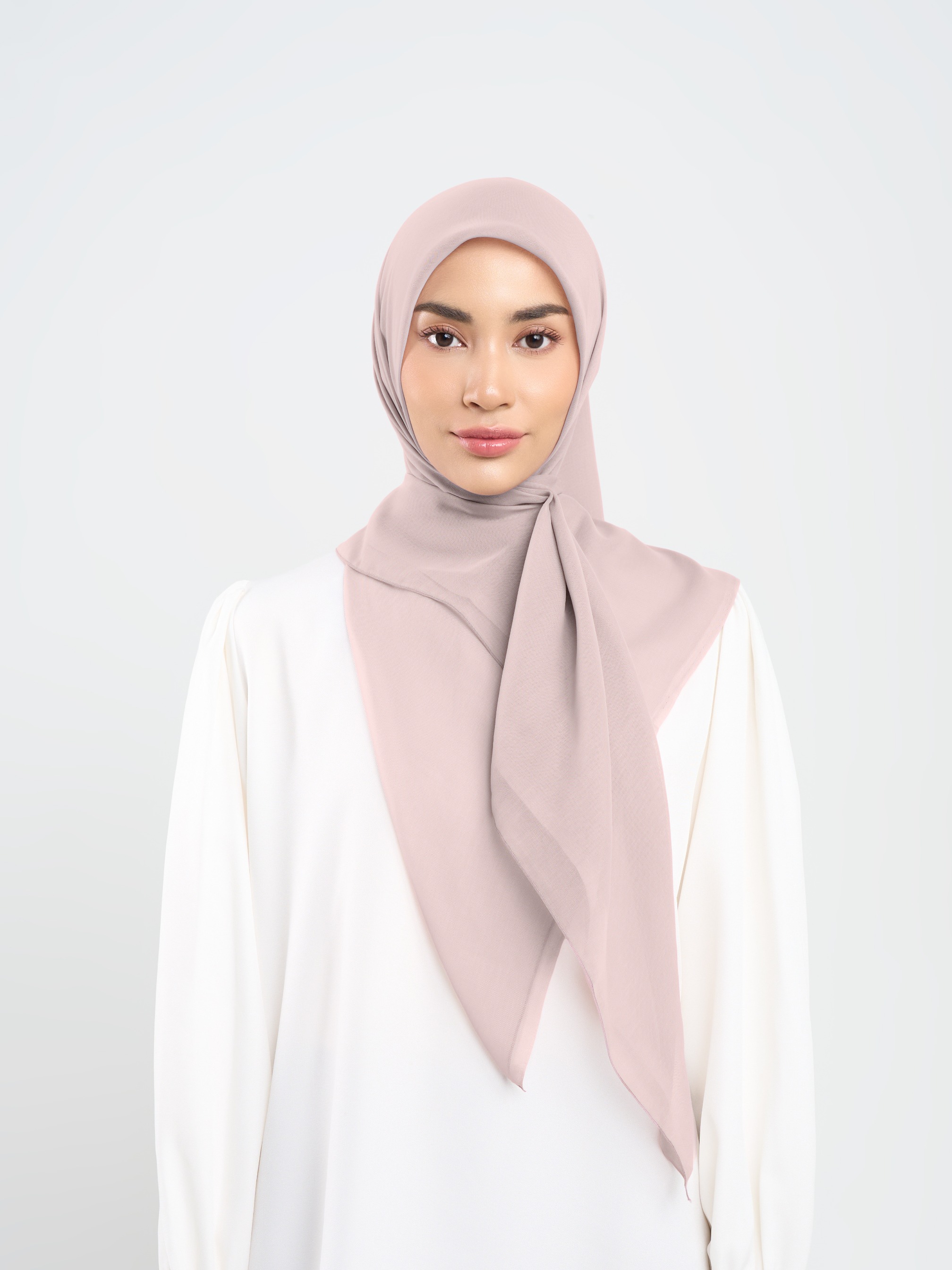 Plain Paris - Hijab Segiempat Paris Jepang Premium Brown and Cream Series