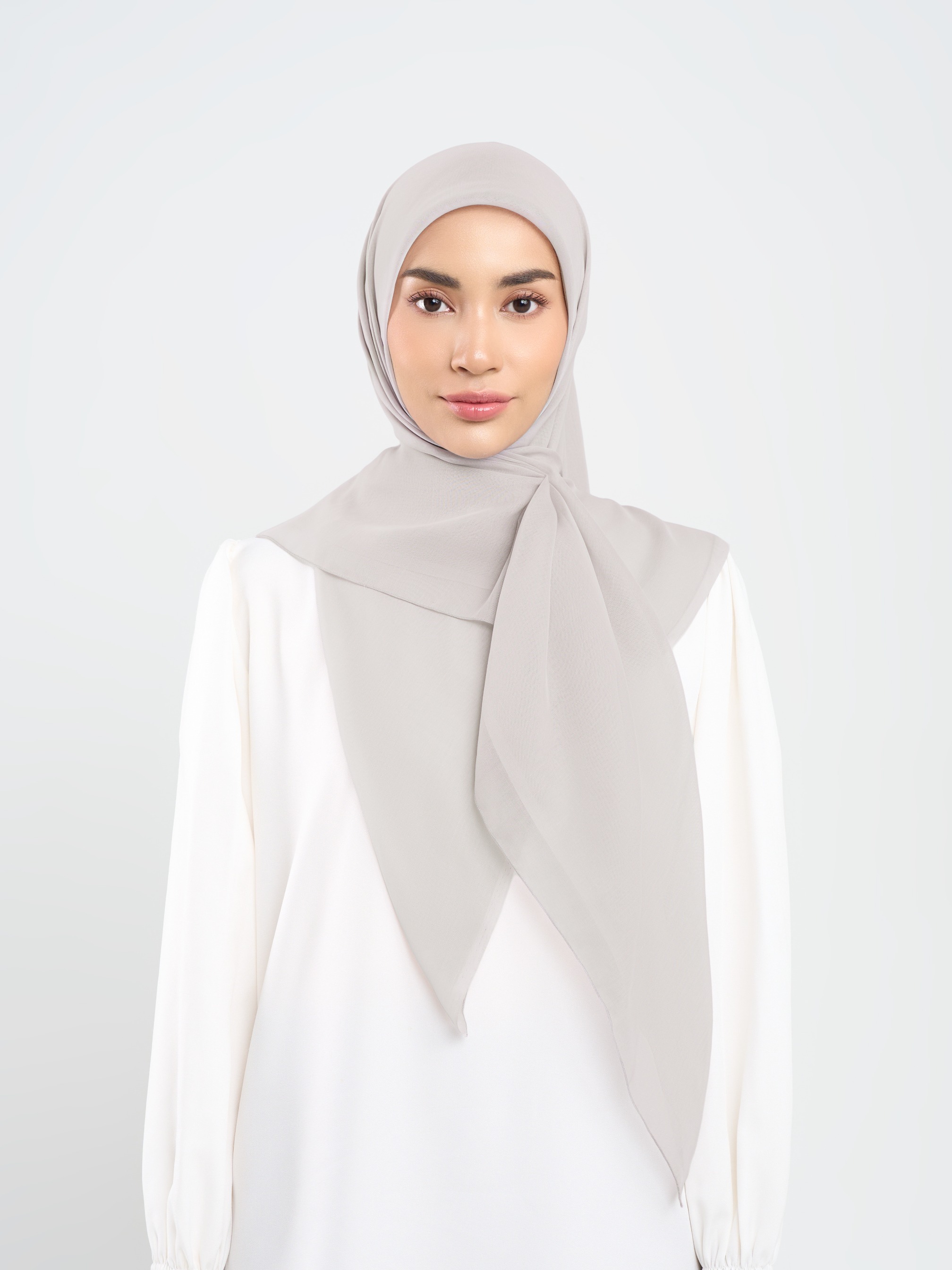 Plain Paris - Hijab Segiempat Paris Jepang Premium Grey and Purple Series