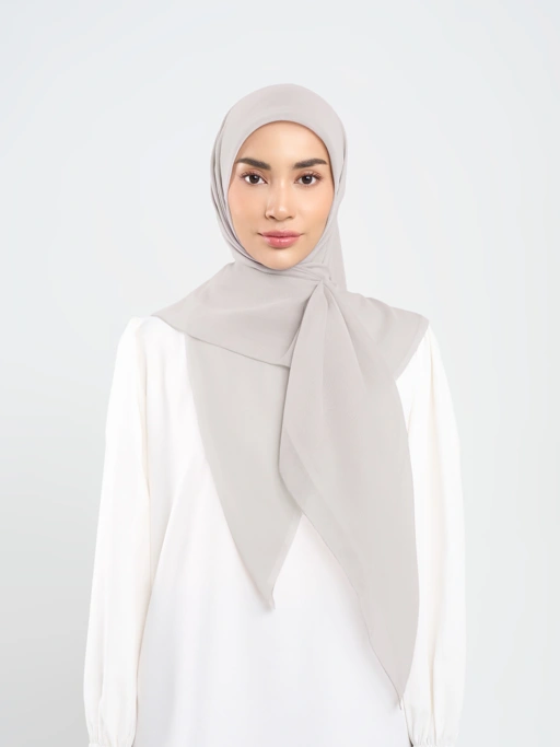 Image of Plain Paris - Hijab Segiempat Paris Jepang Premium Grey and Purple Series