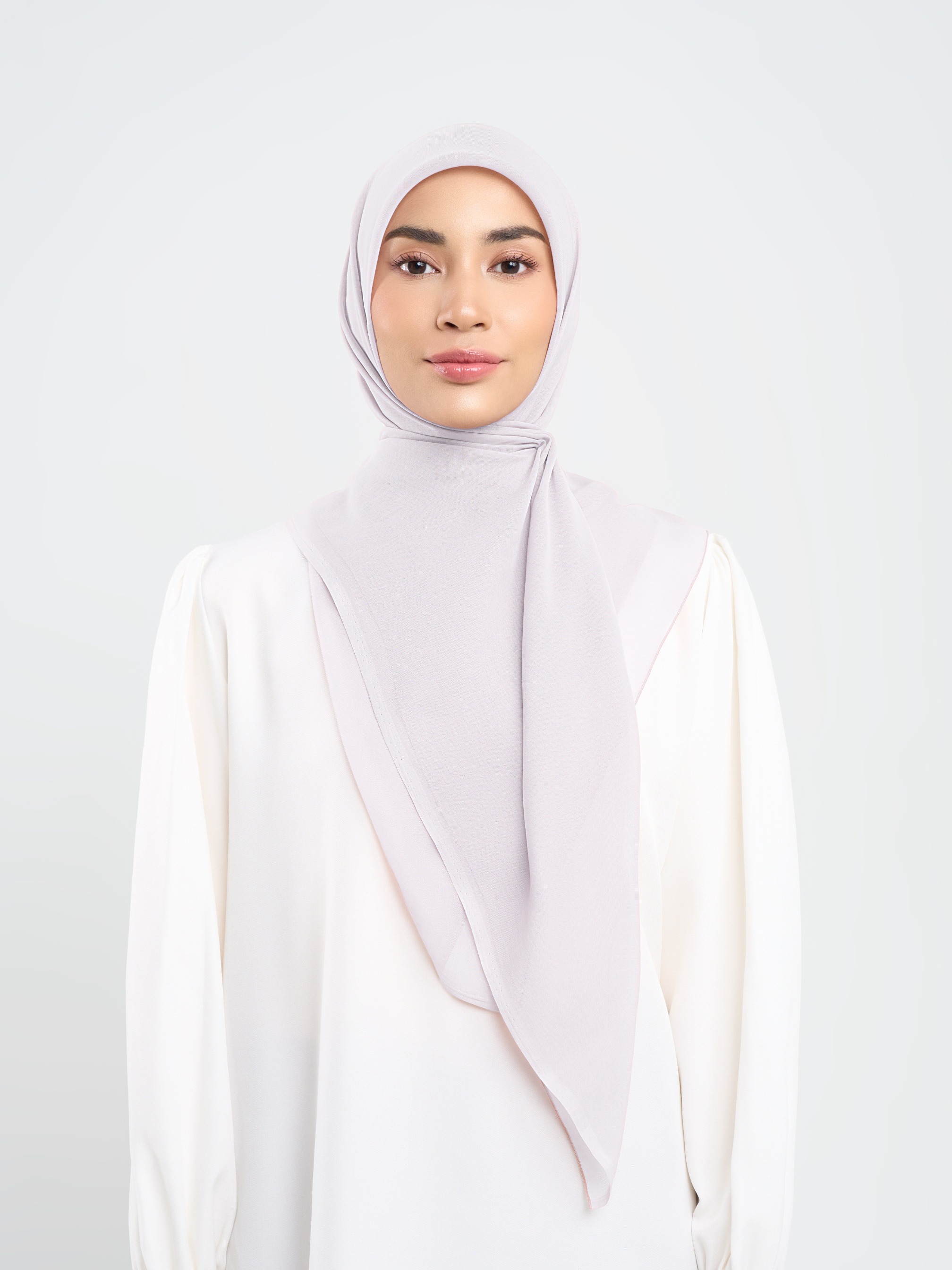 Plain Paris - Hijab Segiempat Paris Jepang Premium Grey and Purple Series