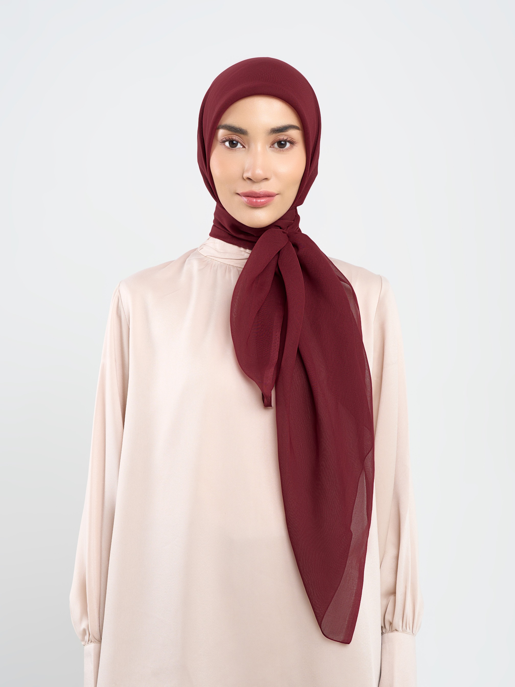 Plain Paris - Hijab Segiempat Paris Jepang Premium Red, Pink & Peach Series