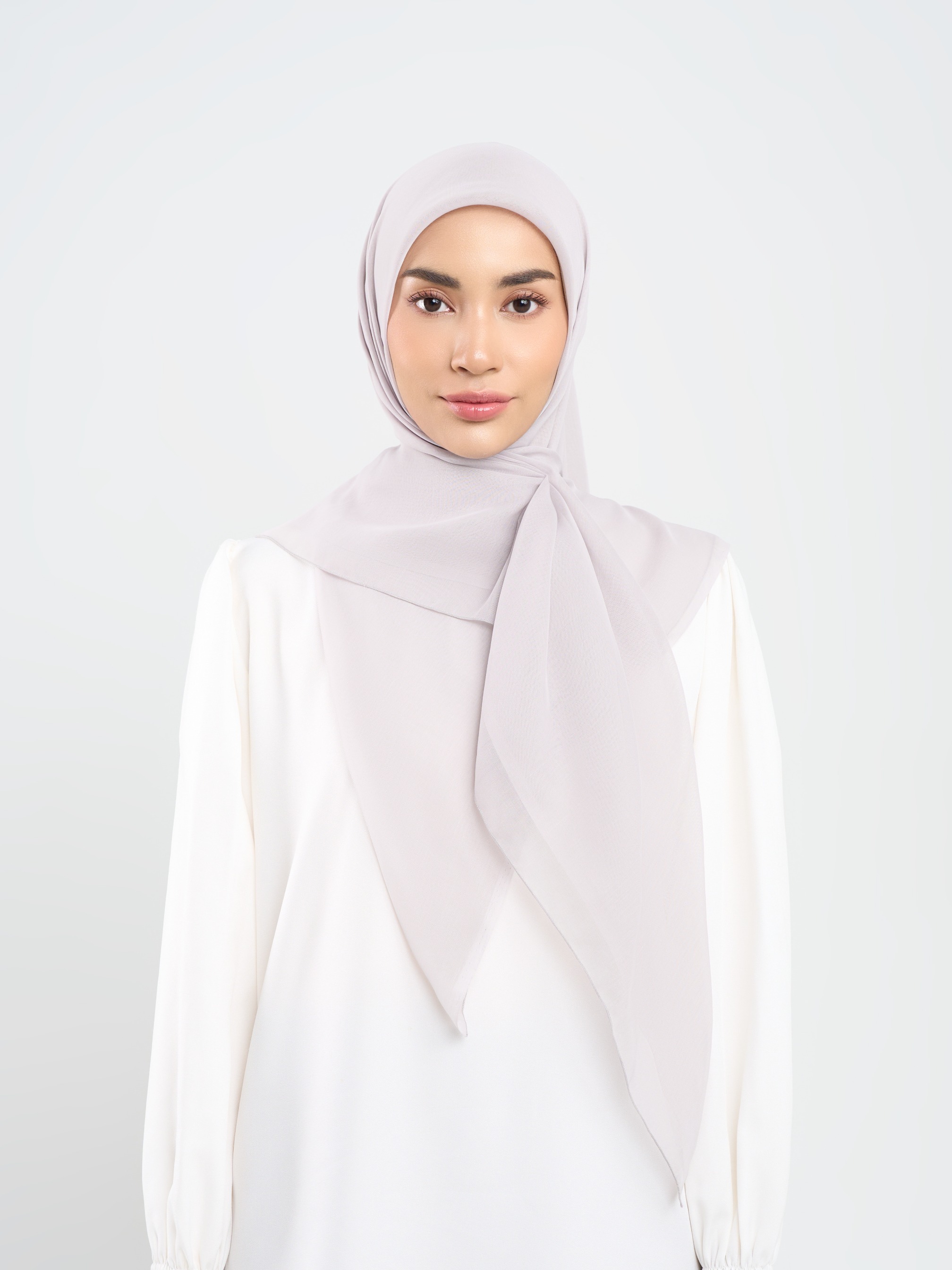 Plain Paris - Hijab Segiempat Paris Jepang Premium Grey and Purple Series
