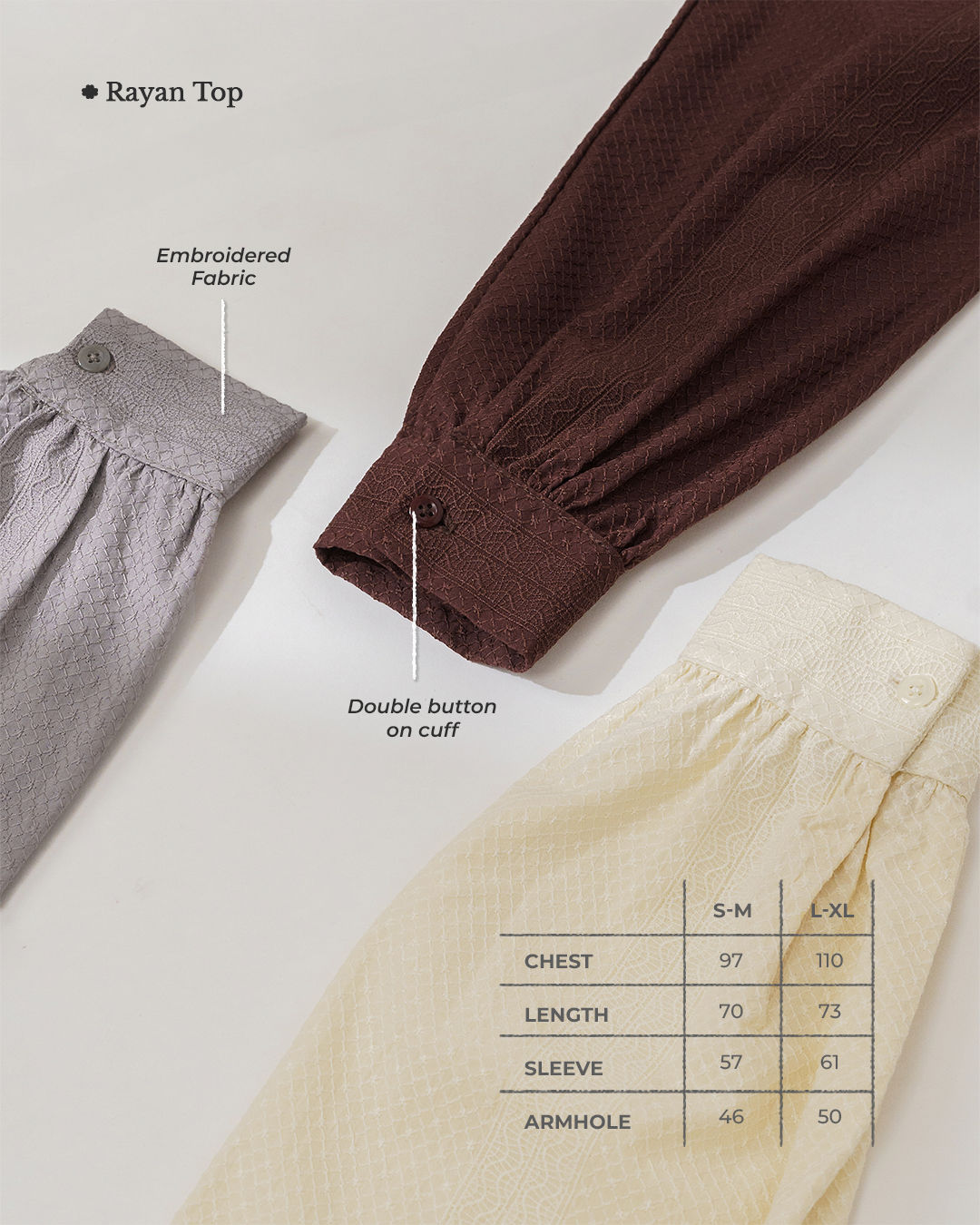 Rayan Top - Kemeja Bordir Wanita