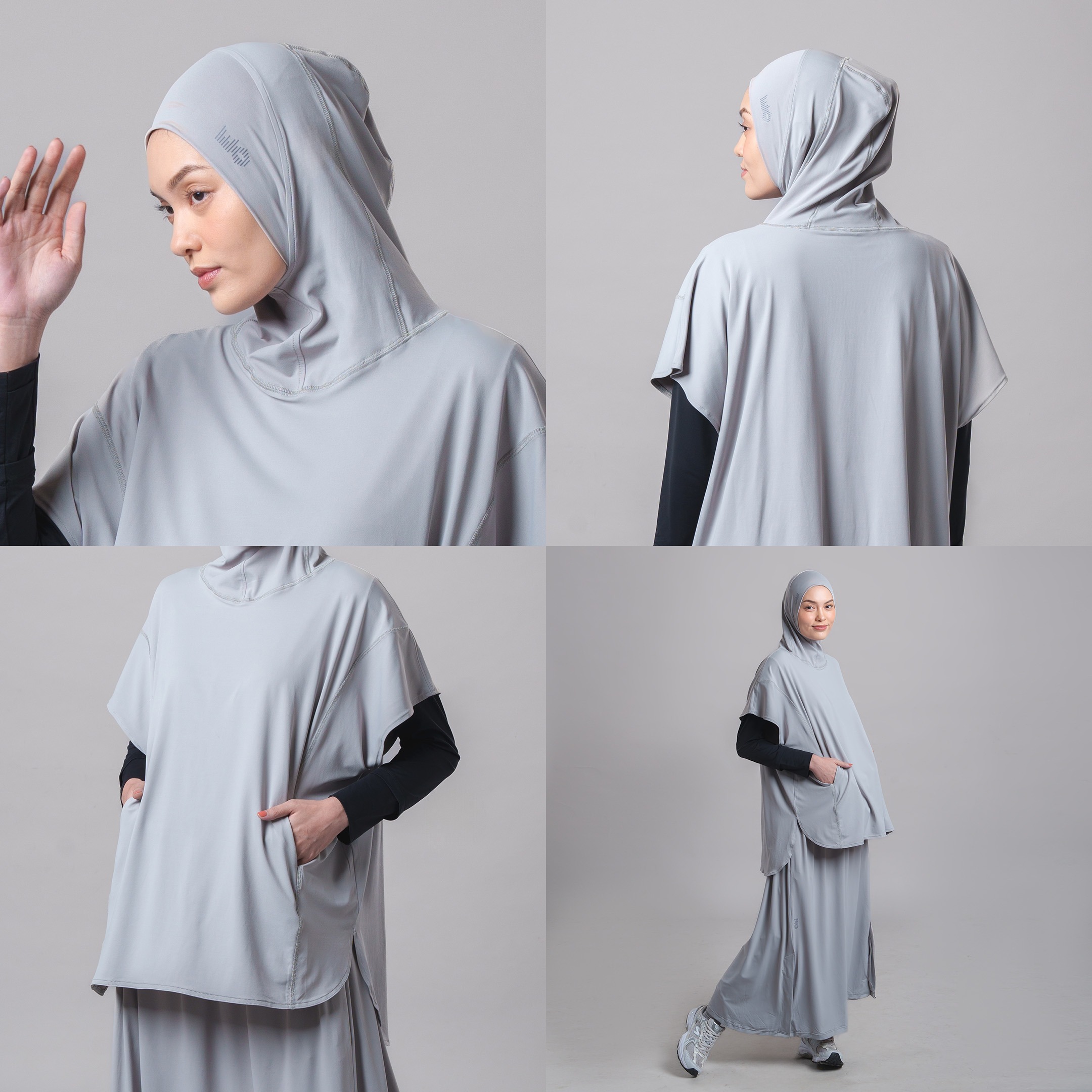 EasyOn Geya Long Sport Hijab - Hijab Rompi Olahraga Instant  Anti UV