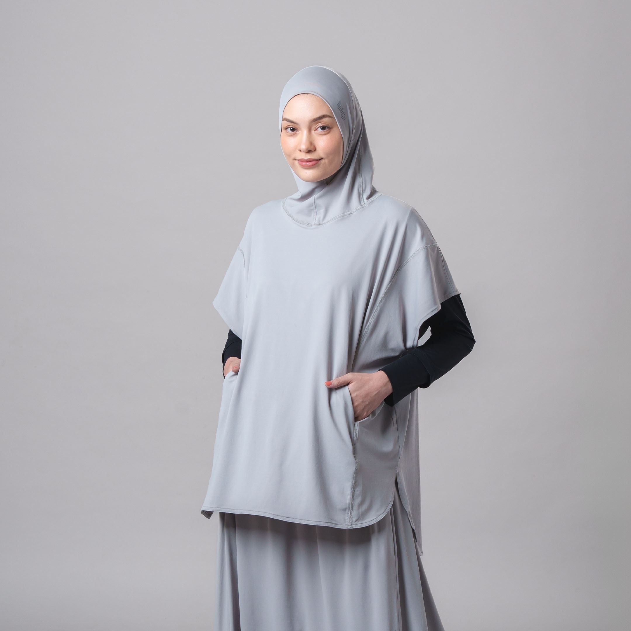 EasyOn Geya Long Sport Hijab - Hijab Rompi Olahraga Instant  Anti UV