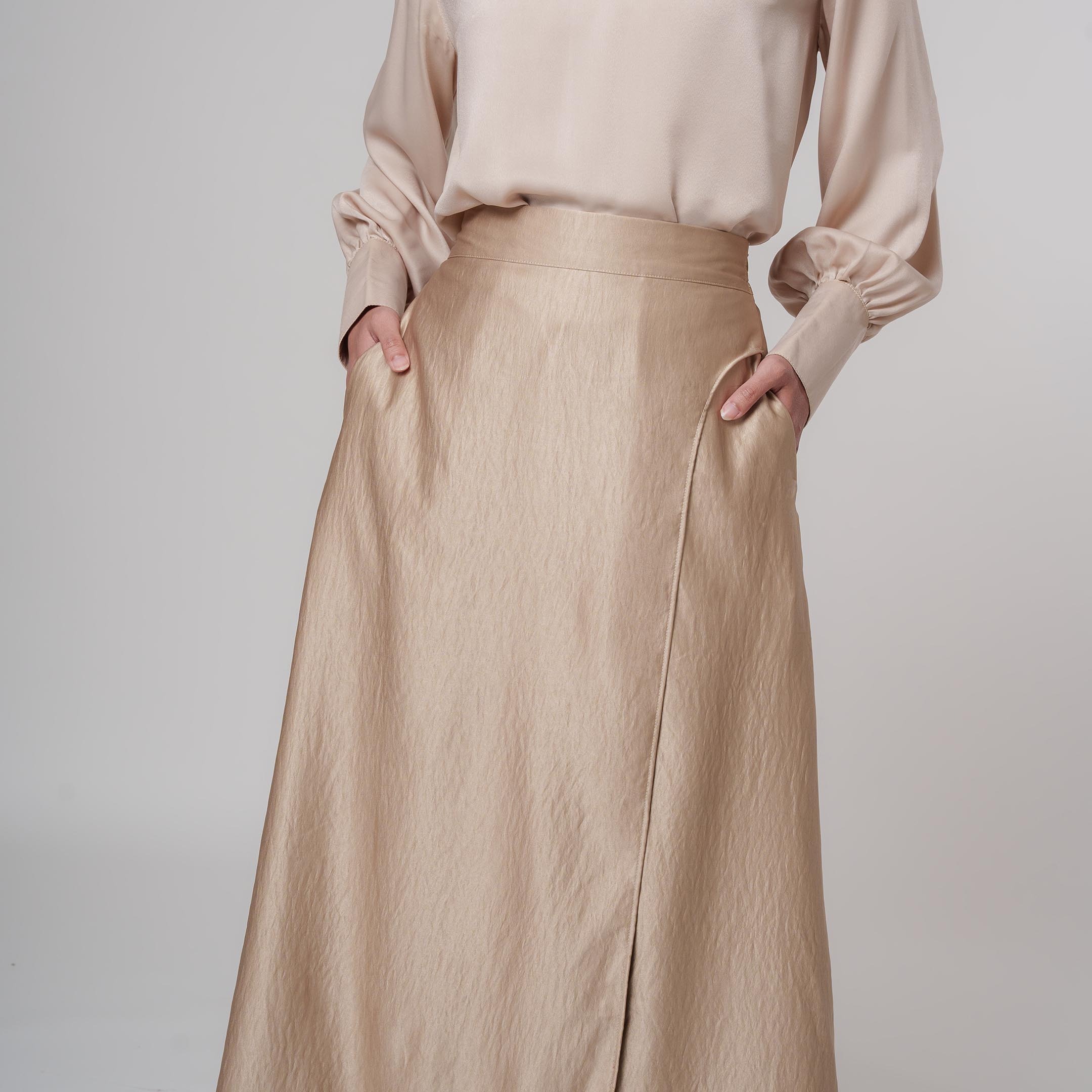 Hilya Skirt - Rok Satin Silk Premium