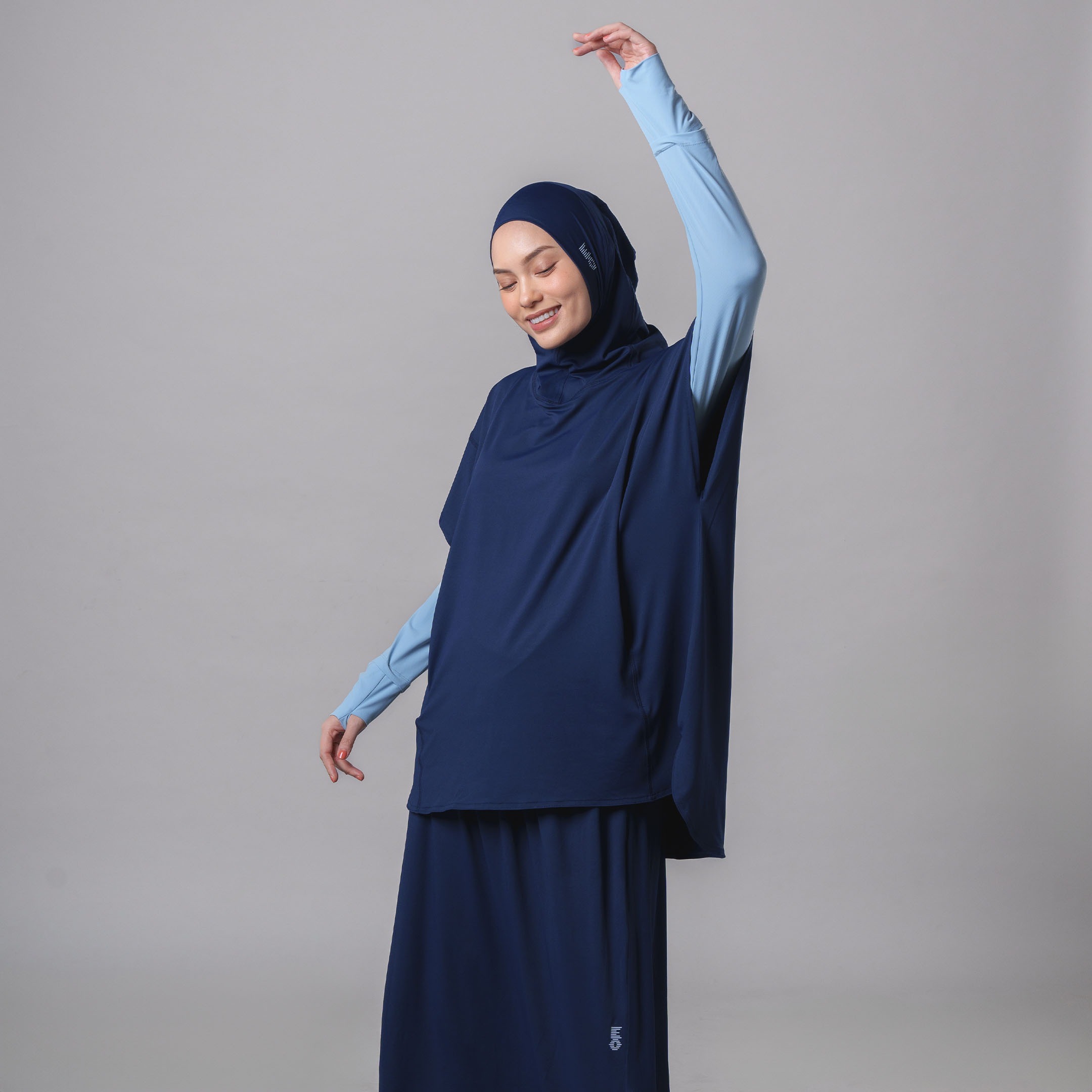 EasyOn Geya Long Sport Hijab - Hijab Rompi Olahraga Instant  Anti UV