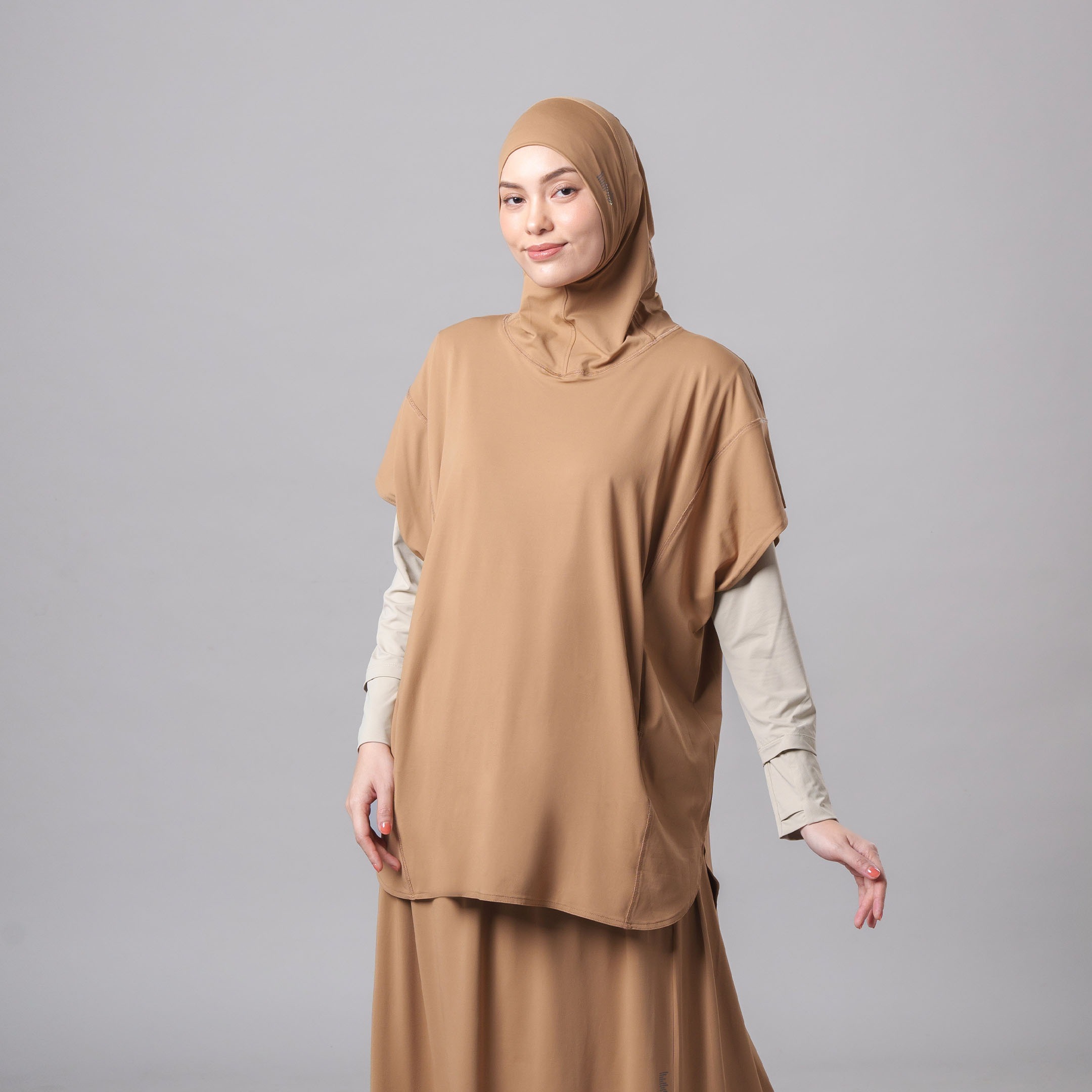 EasyOn Geya Long Sport Hijab - Hijab Rompi Olahraga Instant  Anti UV