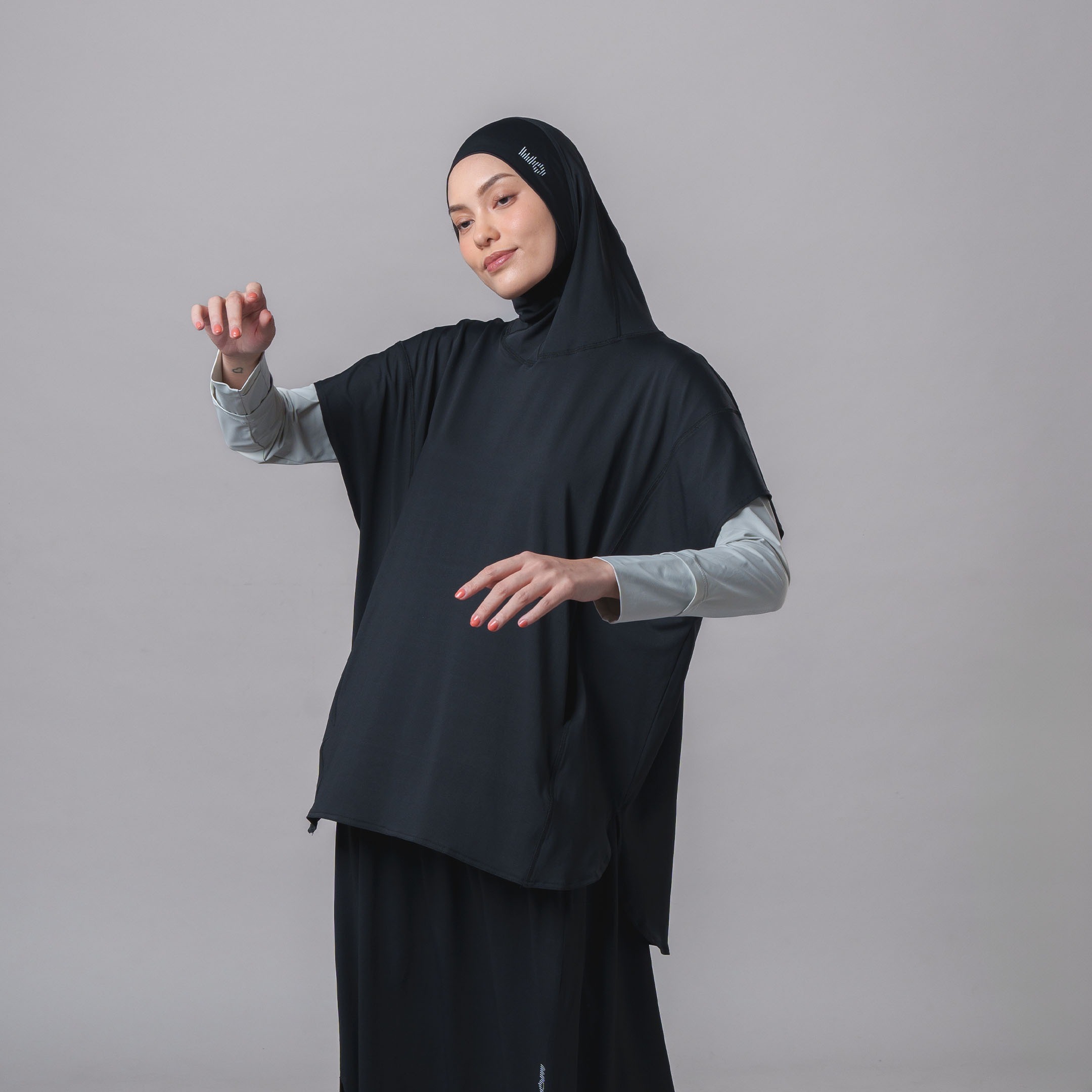 EasyOn Geya Long Sport Hijab - Hijab Rompi Olahraga Instant  Anti UV