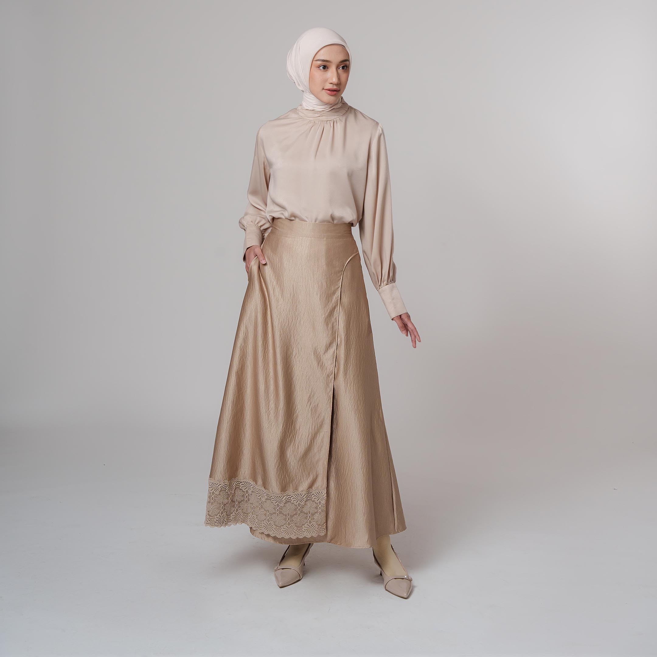 Hilya Skirt - Rok Satin Silk Premium