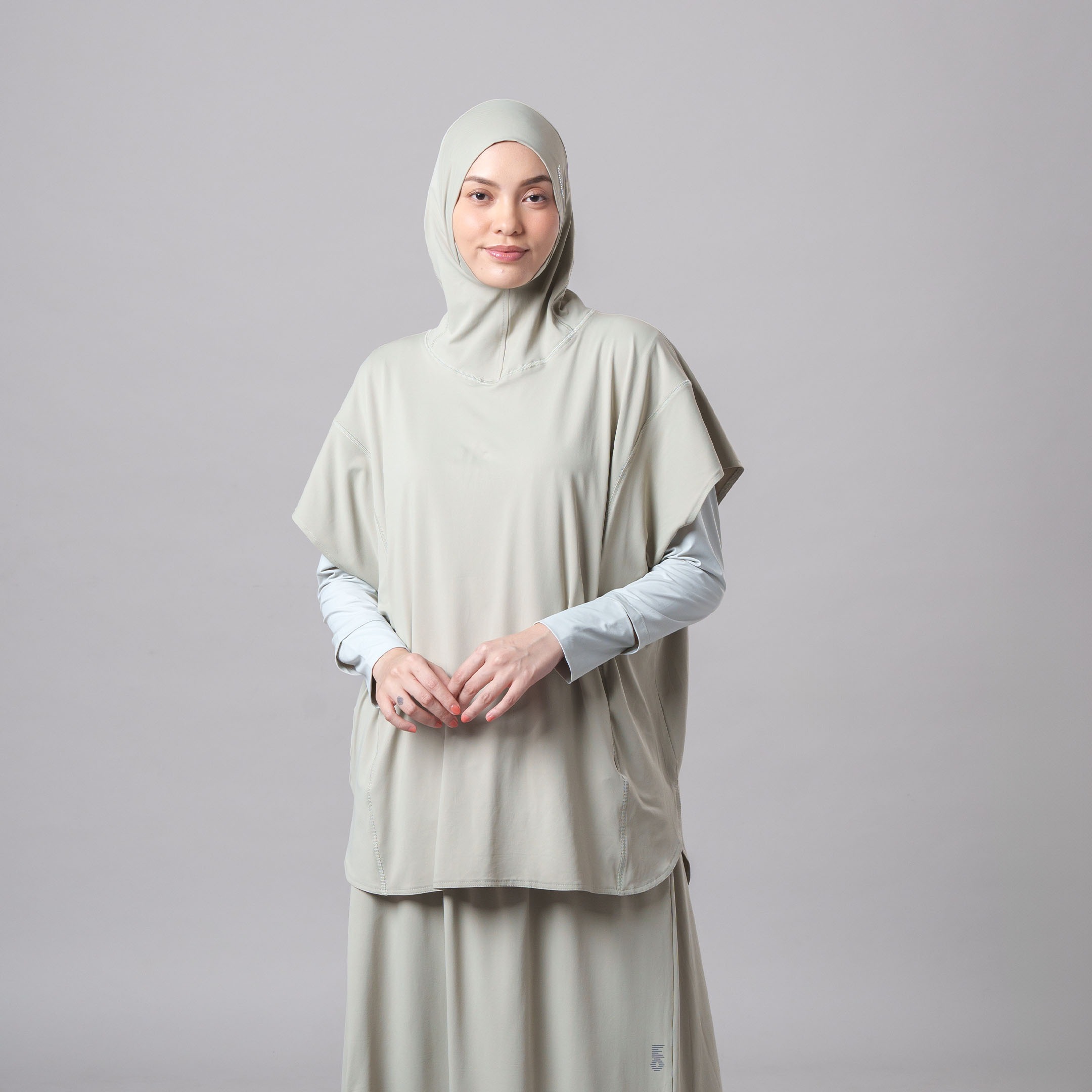 EasyOn Geya Long Sport Hijab - Hijab Rompi Olahraga Instant  Anti UV