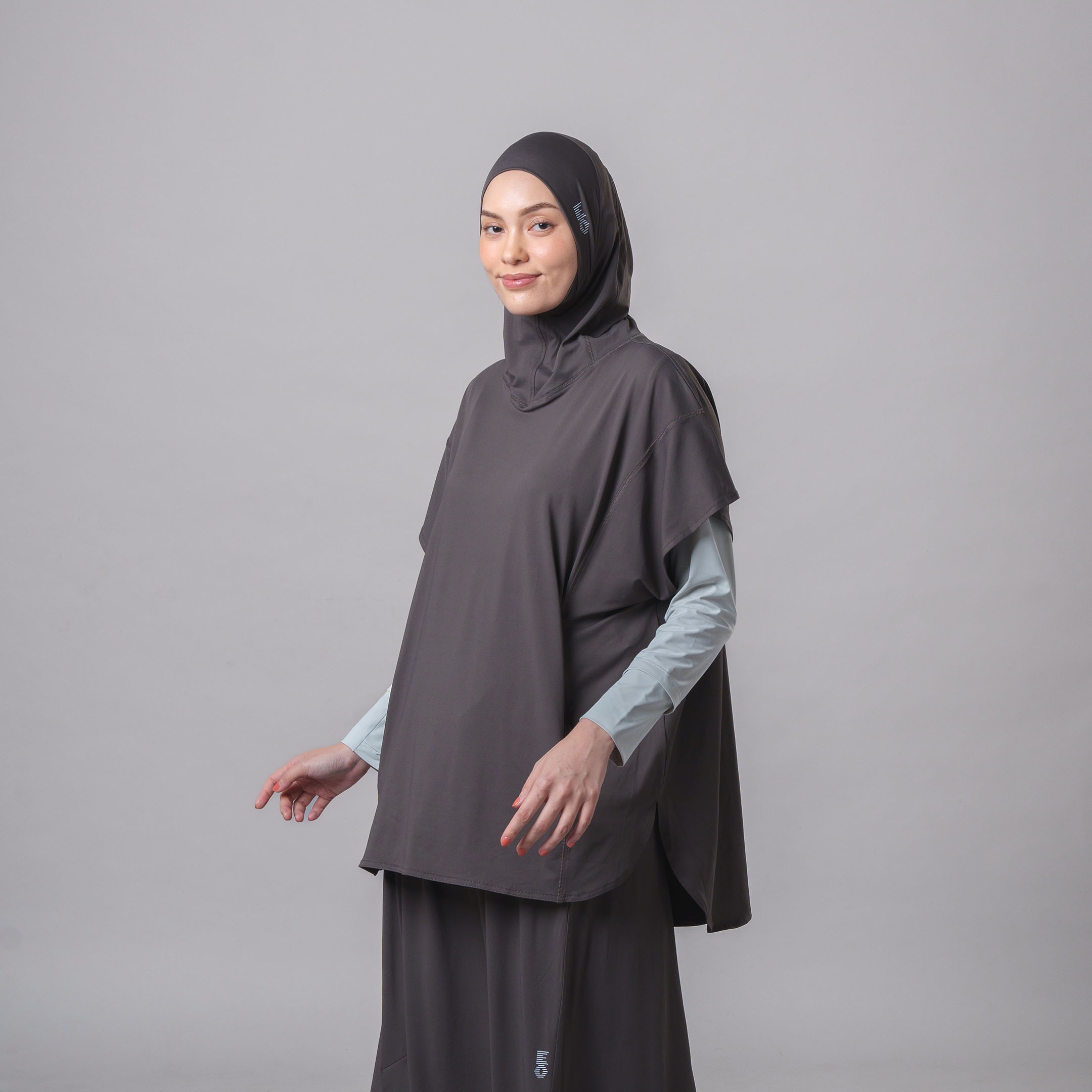 EasyOn Geya Long Sport Hijab - Hijab Rompi Olahraga Instant  Anti UV