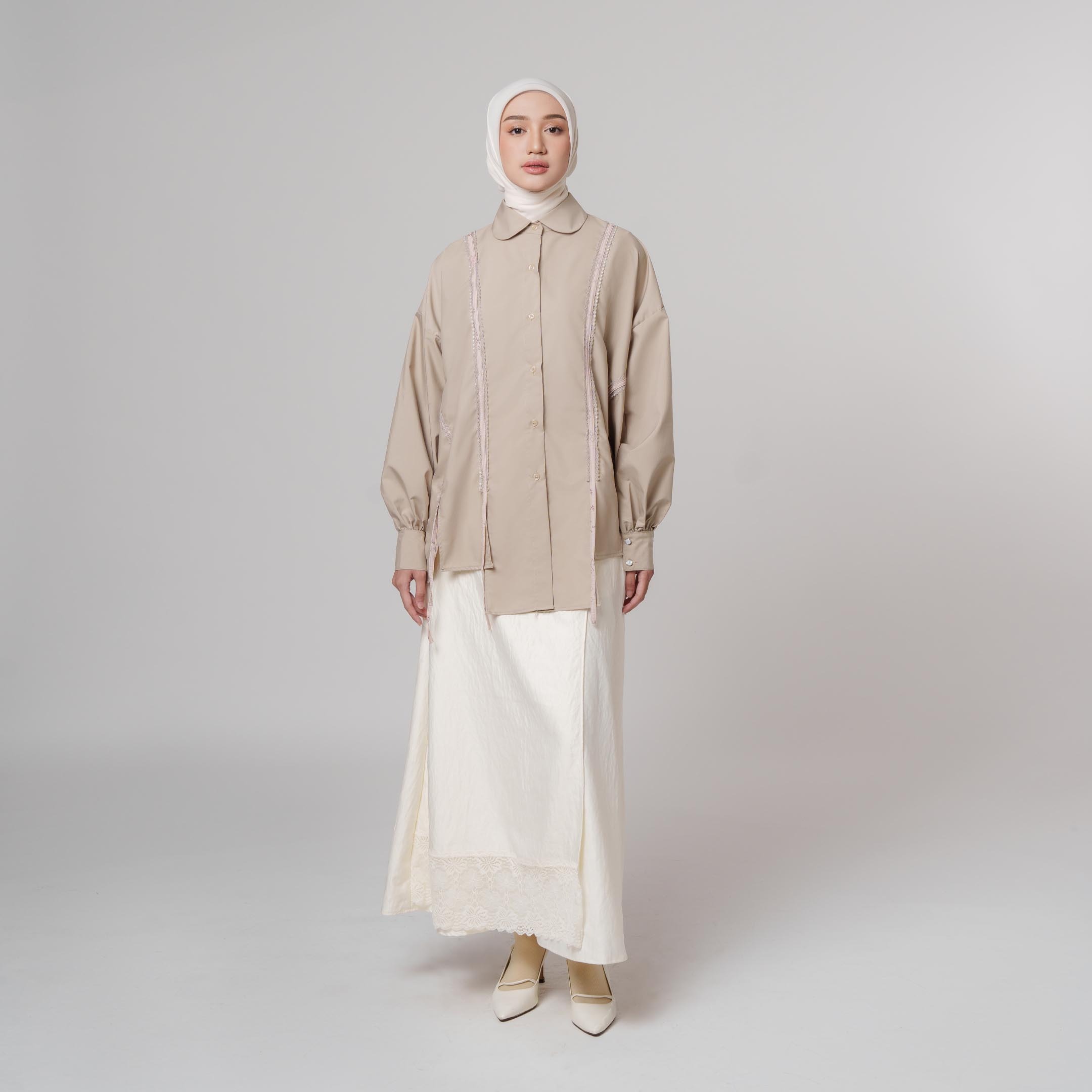 Mahira Top - Kemeja Oversize Lengan Balon