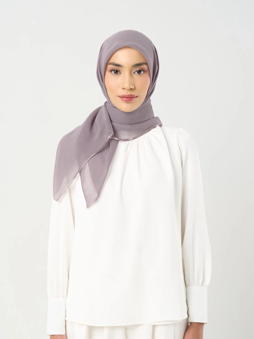 Plain Crystal Line Signature 29 - Hijab Segiempat Bordir Crystal