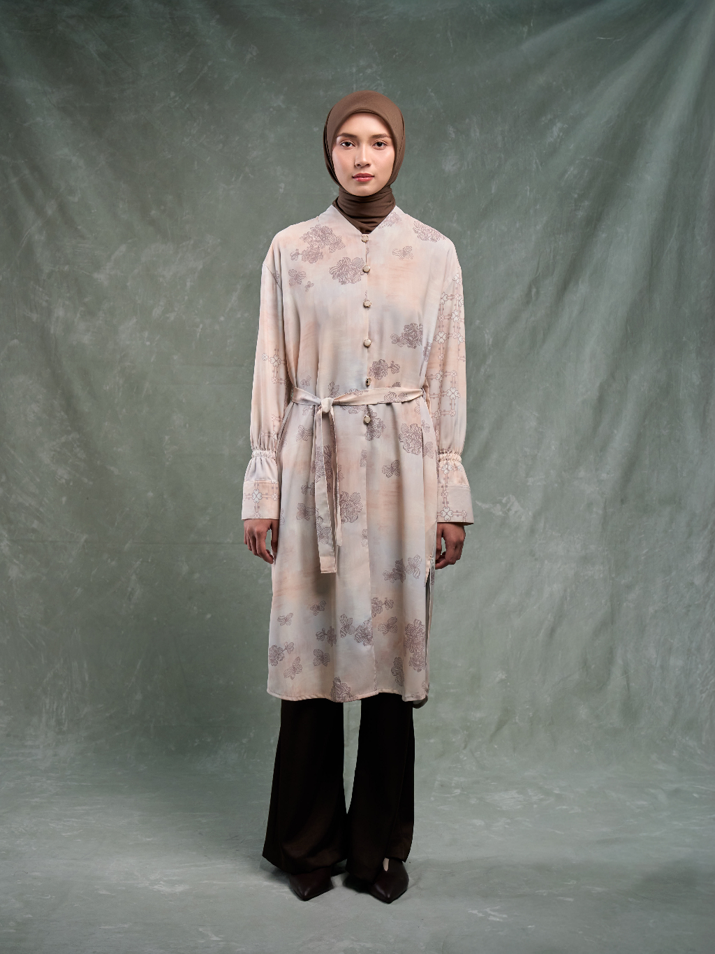 Qamila Tunic - Tunik Motif Bunga