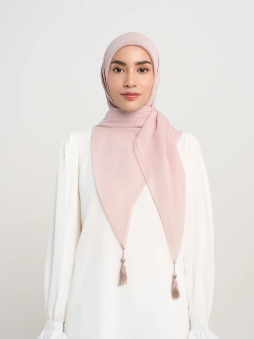 Image of Restock Colors Plain Tassel - Hijab Segiempat Paris Jepang Premium Ronce 115 x 115 cm