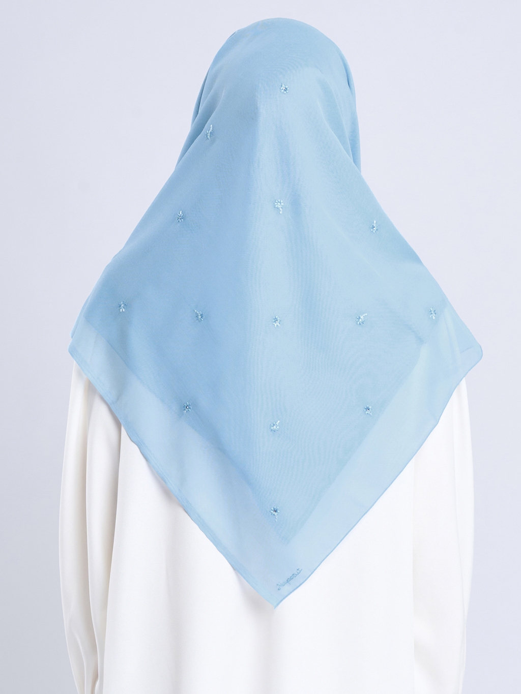 Nafi Embroidery - Hijab Segiempat Bordir Bunga