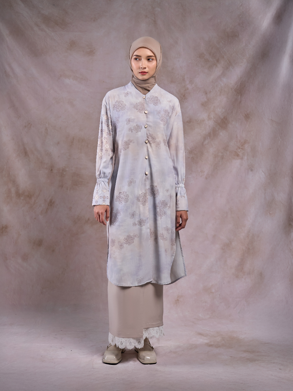 Qamila Tunic - Tunik Motif Bunga