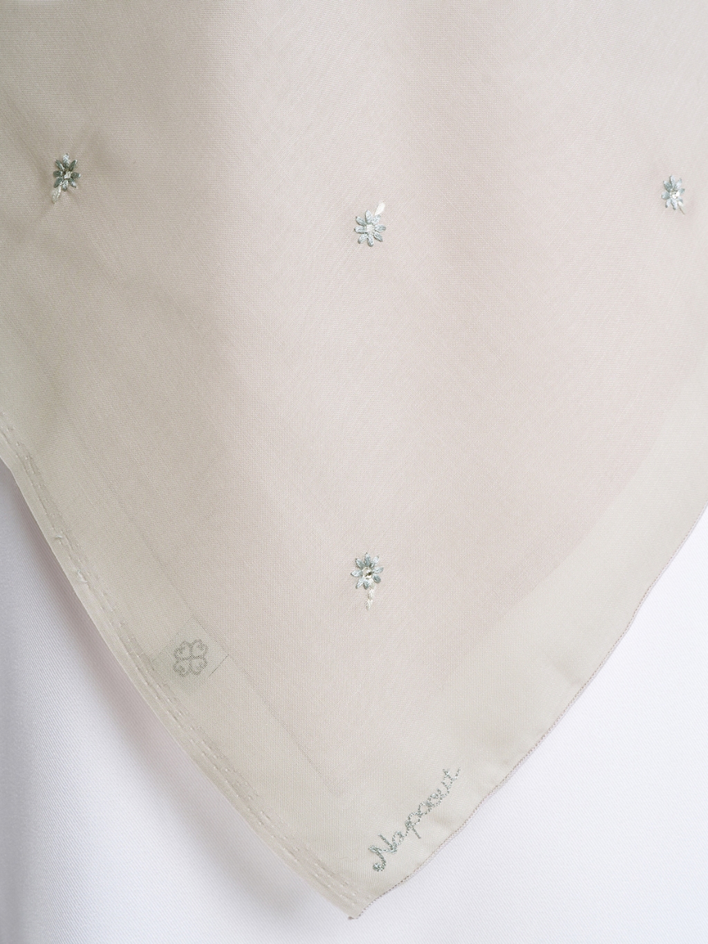 Nafi Embroidery - Hijab Segiempat Bordir Bunga