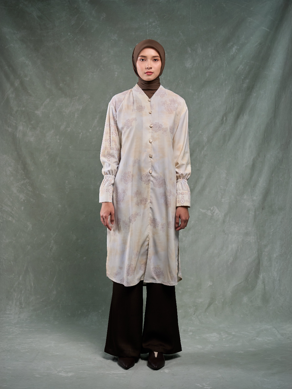Qamila Tunic - Tunik Motif Bunga