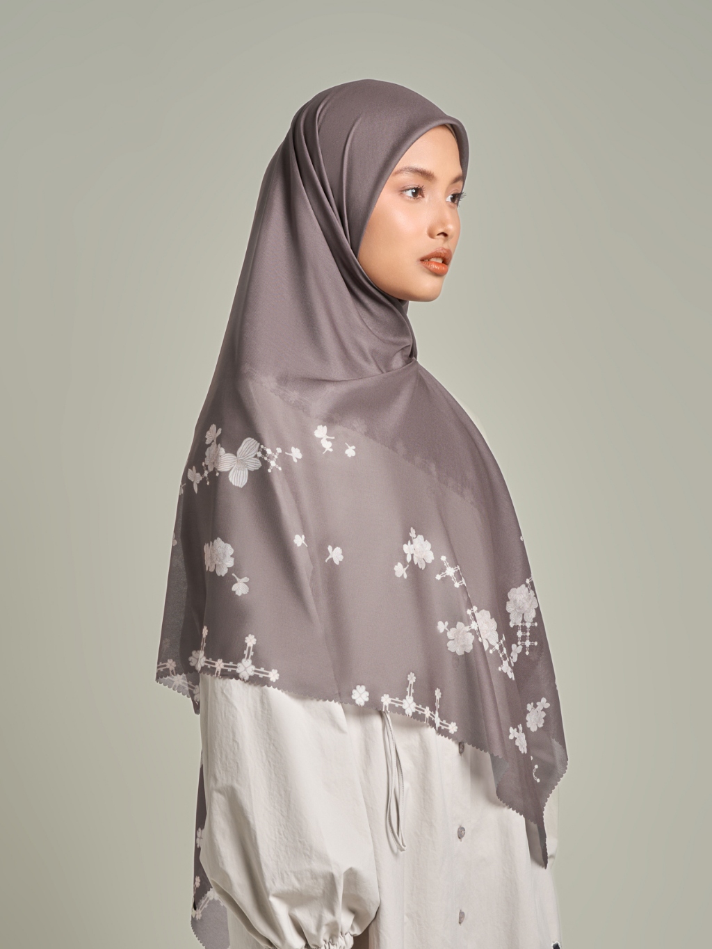 Selaras Scarf Syar'i - Hijab Printing Bunga Premium