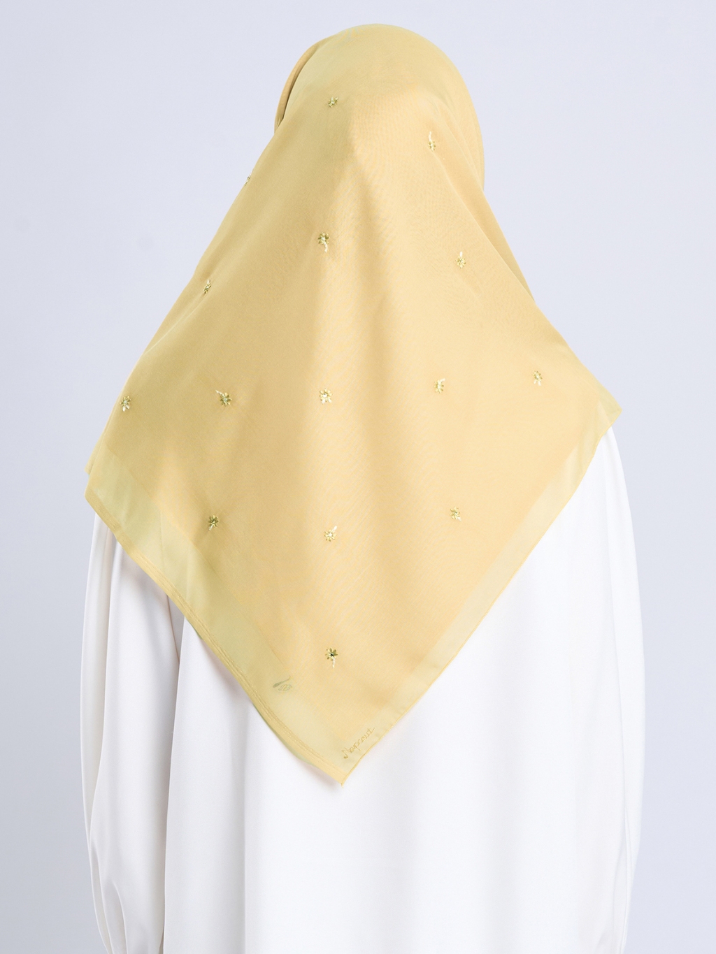 Nafi Embroidery - Hijab Segiempat Bordir Bunga