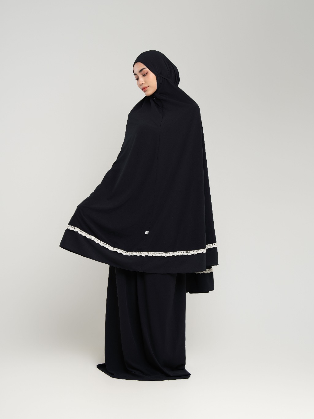Samara Lace 1 tone Prayer Set - Mukena Travel Premium