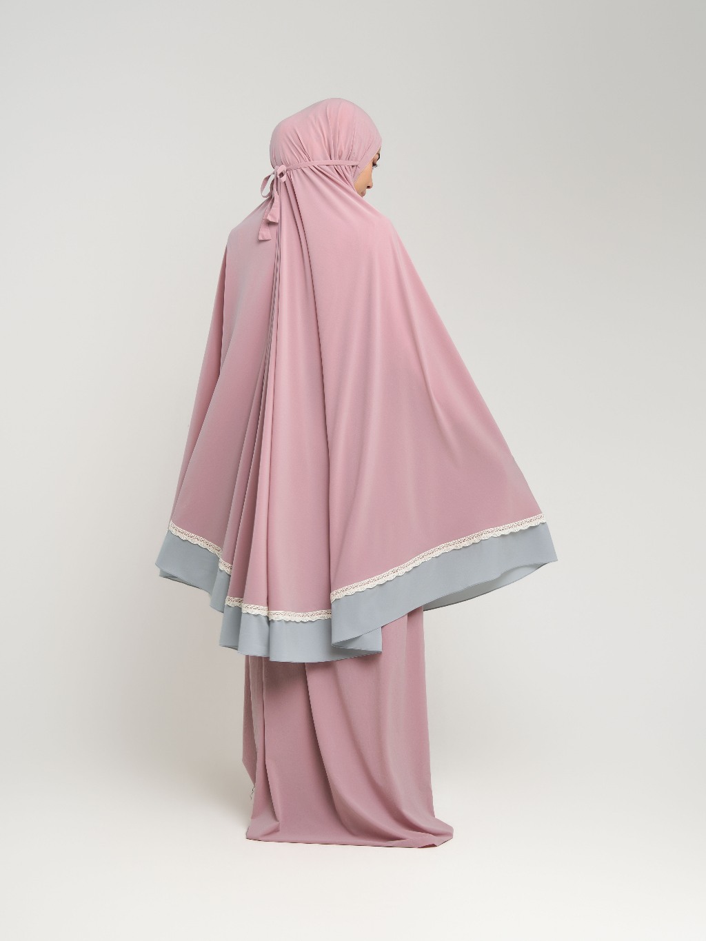 Samara Lace 2 tone Prayer Set - Mukena Travel Premium