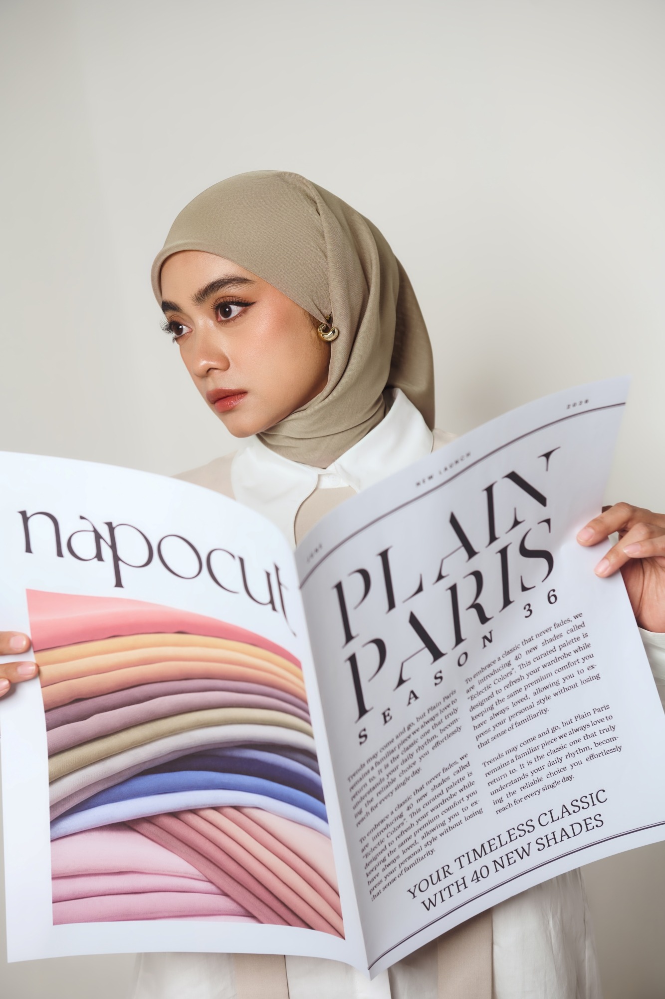 [ NEW COLORS ] Plain Paris - Hijab Segiempat Paris Jepang Premium