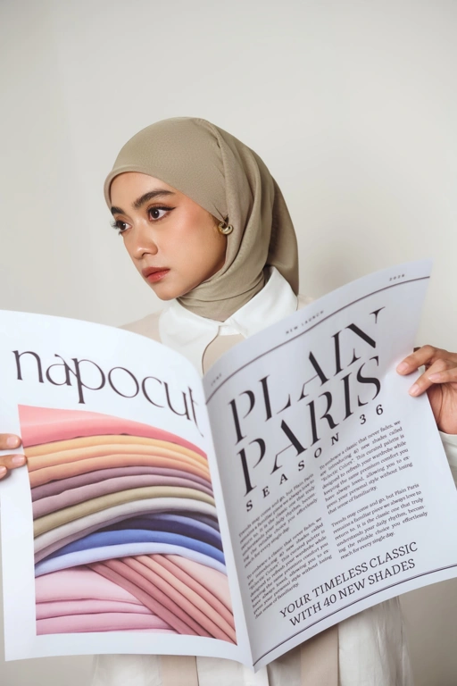 Image of [ NEW COLORS ] Plain Paris - Hijab Segiempat Paris Jepang Premium