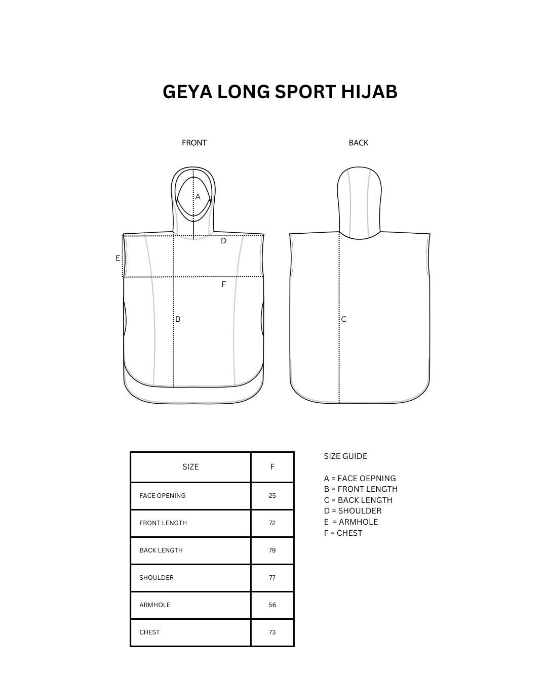 EasyOn Geya Long Sport Hijab - Hijab Rompi Olahraga Instant  Anti UV