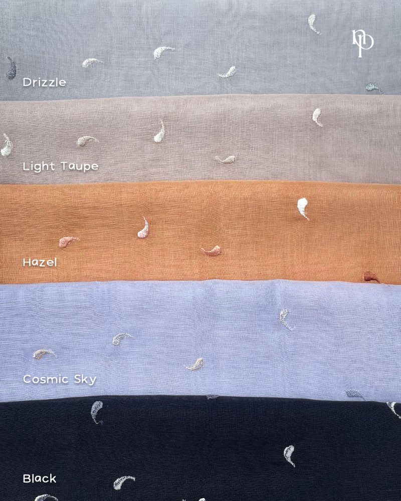 Aquira Embroidery - Hijab Segiempat Bordir Tetesan Air