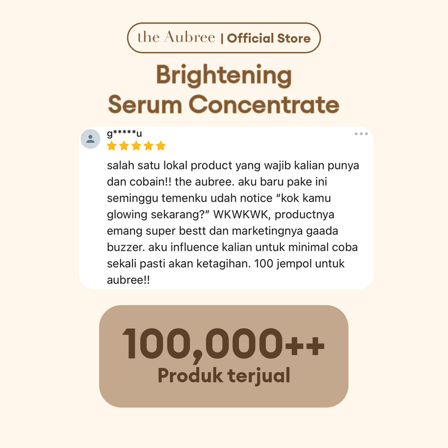 The Aubree Brightening Serum Concentrate 30mL Serum Mencerahkan New Packaging
