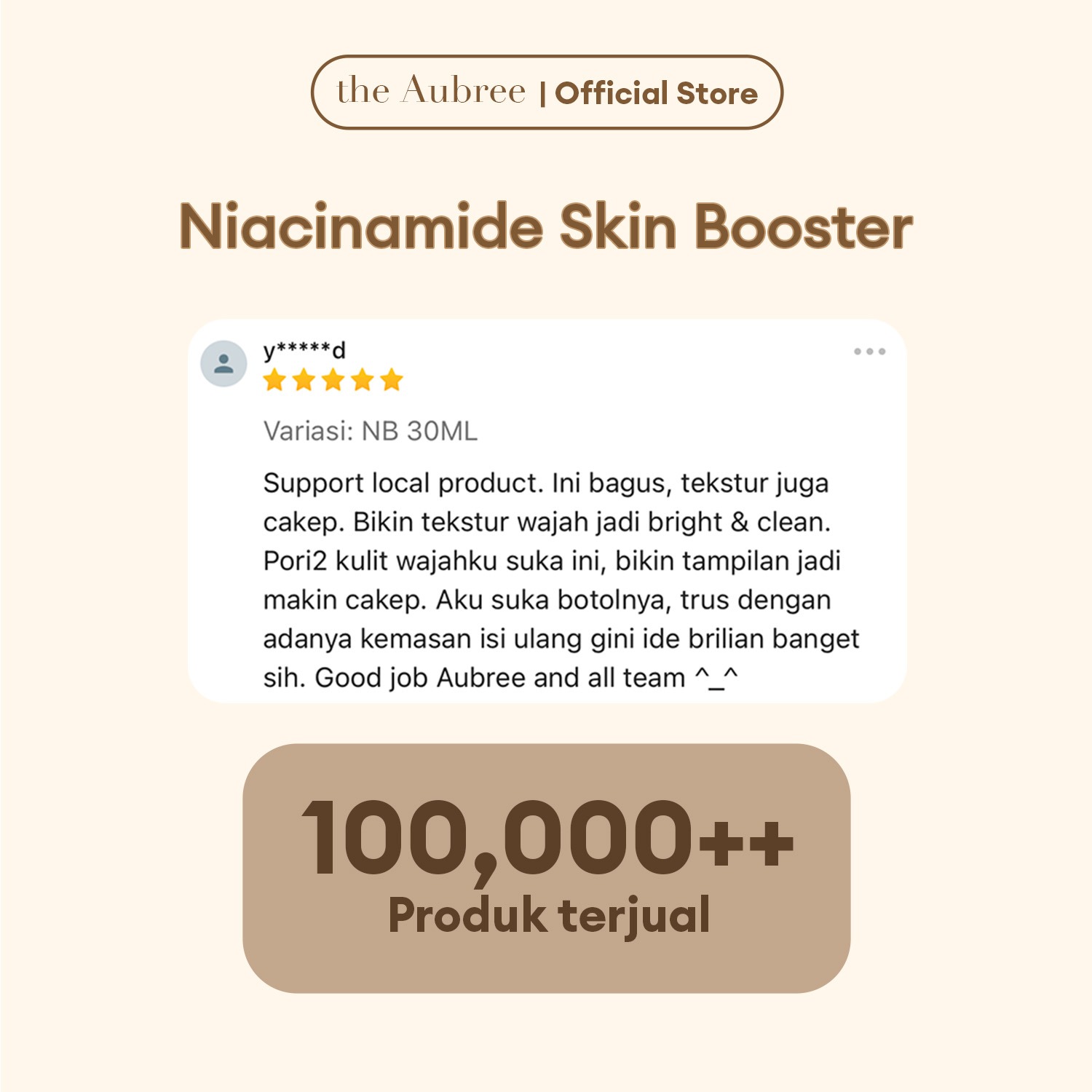 The Aubree Niacinamide Skin Booster 30mL Serum Pencerah Wajah