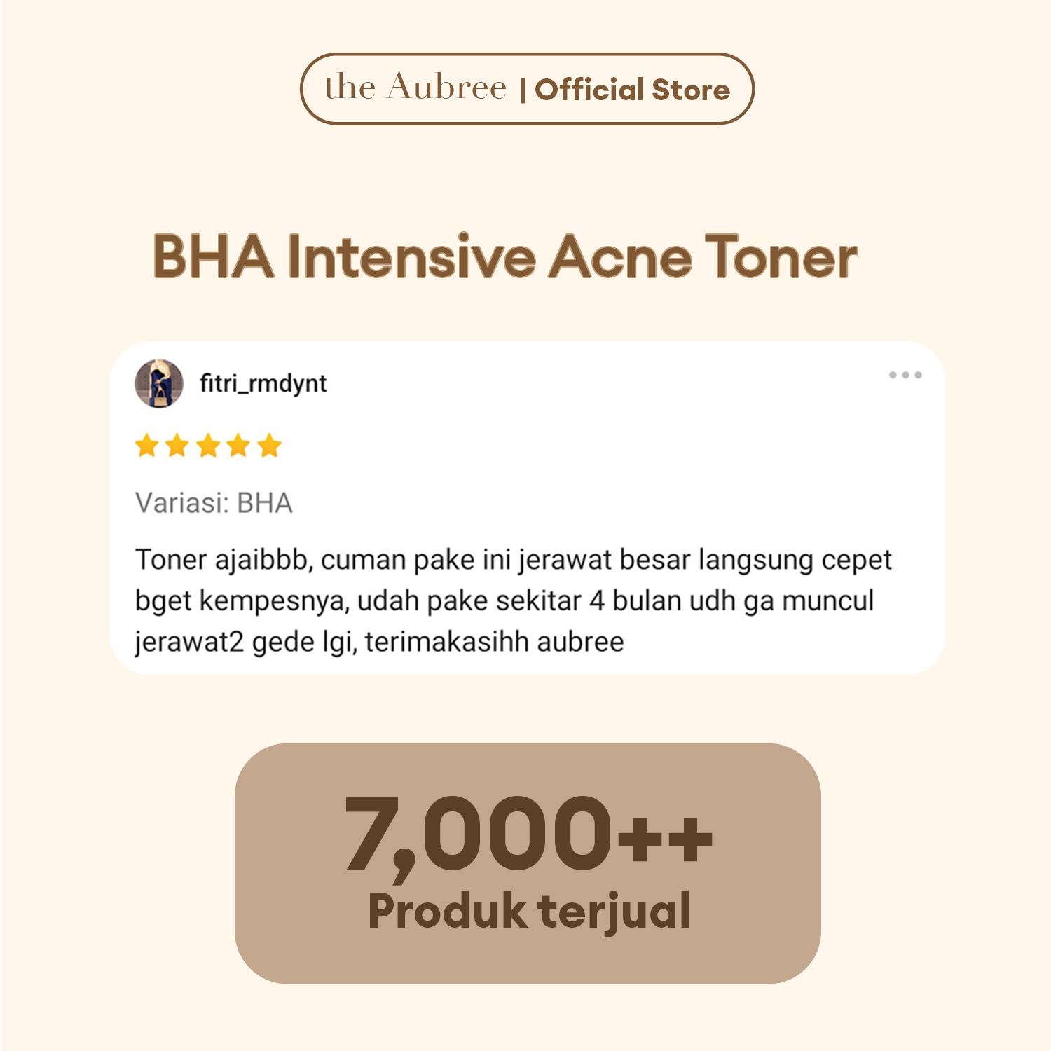 The Aubree BHA Intensive Acne Toner 50 ml Toner Anti Jerawat